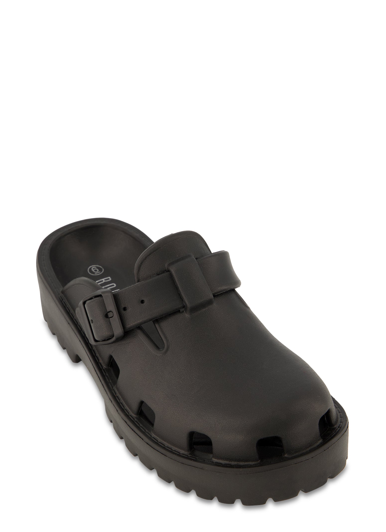 Buckle Cut Out Slip On Clogs