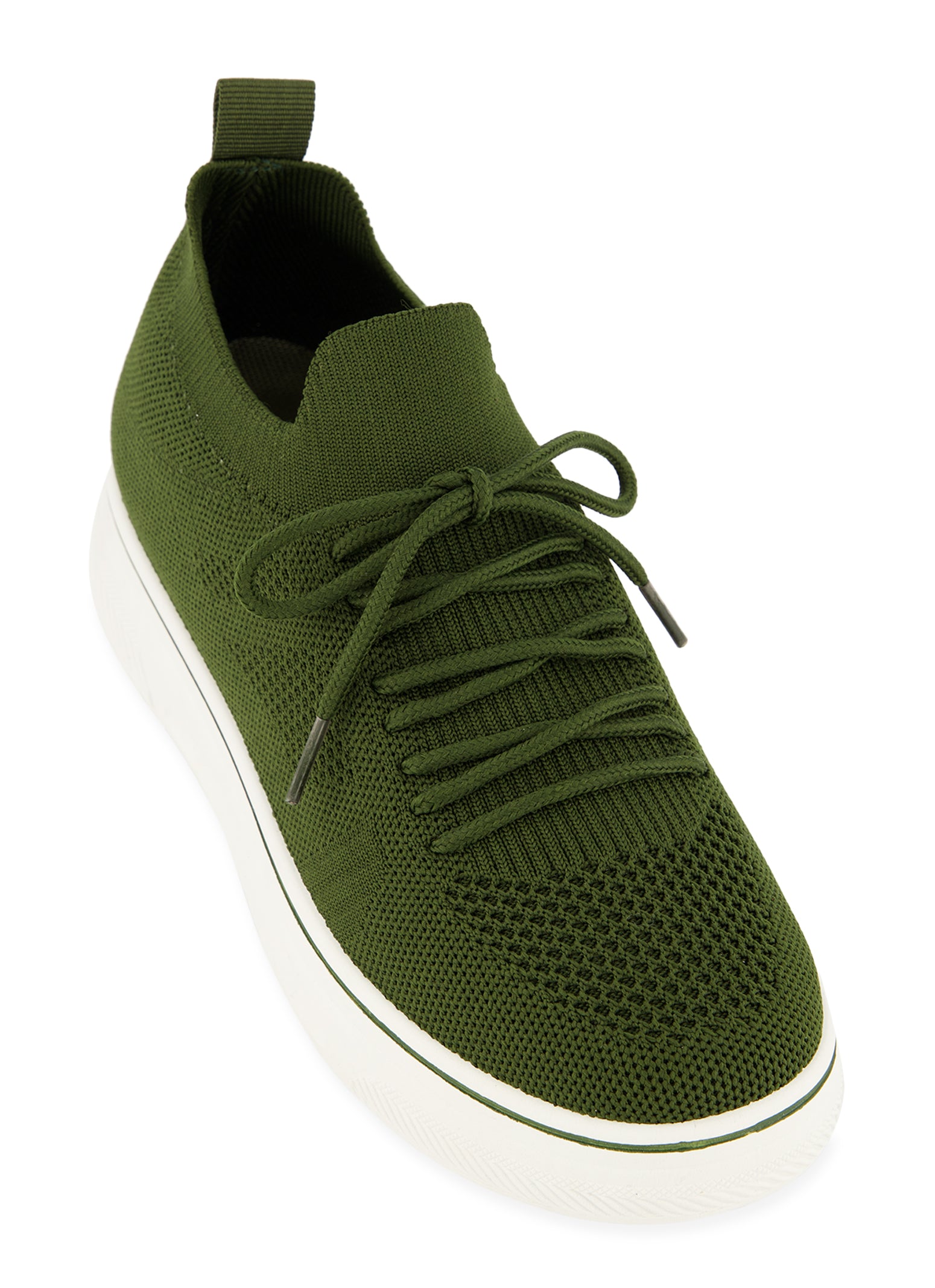 Olive green 2025 platform sneakers