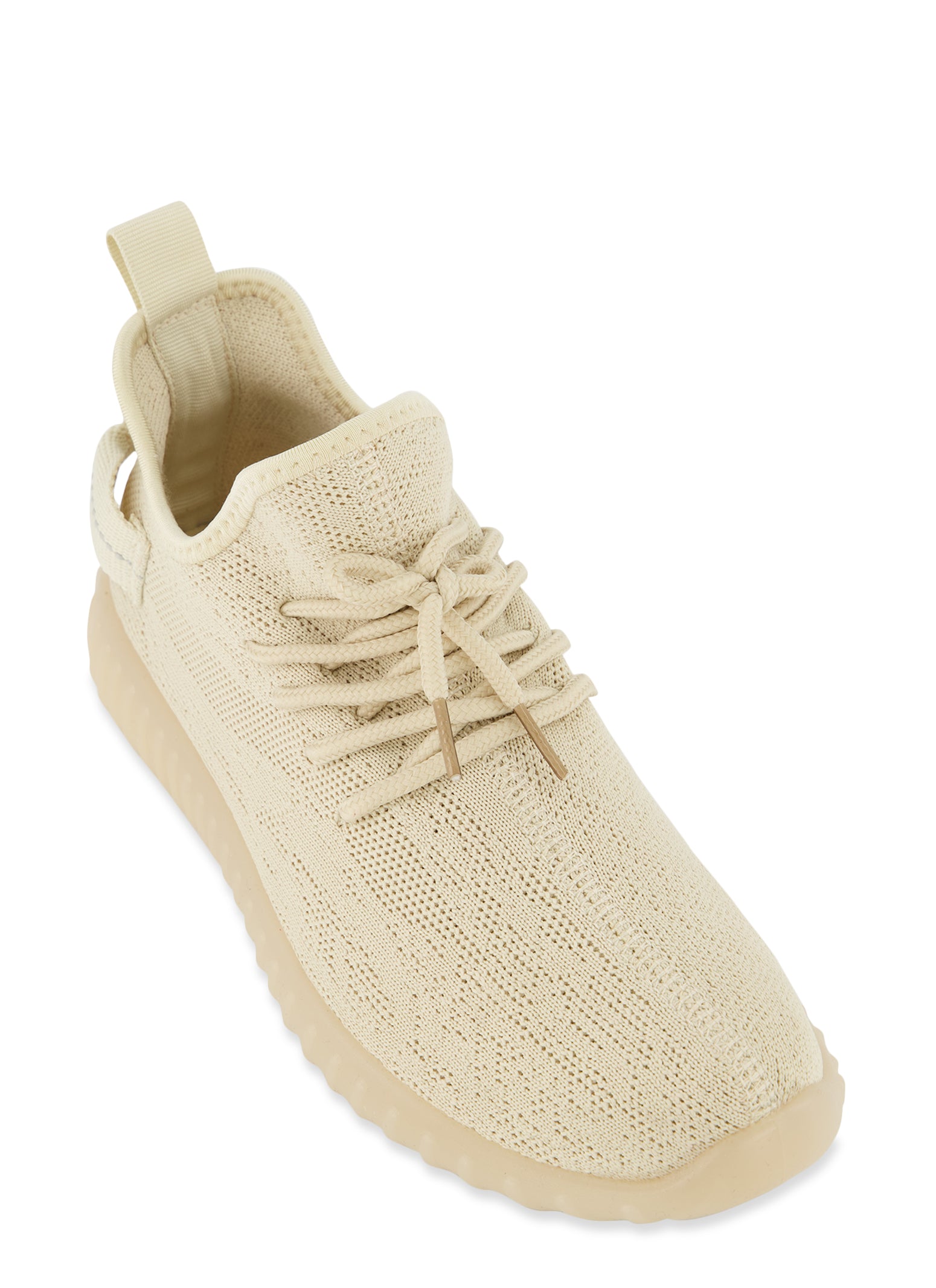 Textured Knit Lace Up Sneakers