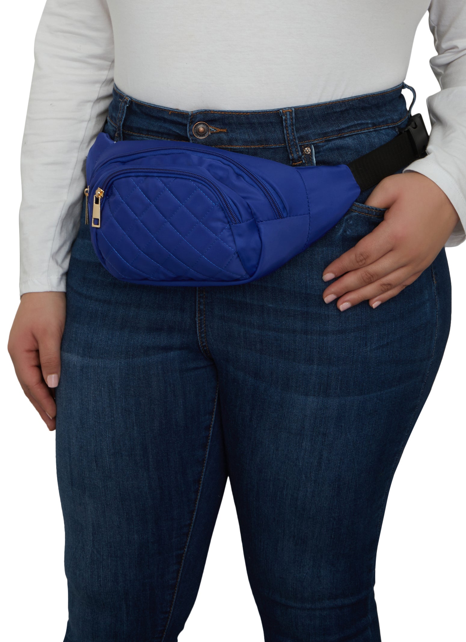 Quilted Zip Nylon Fanny Pack