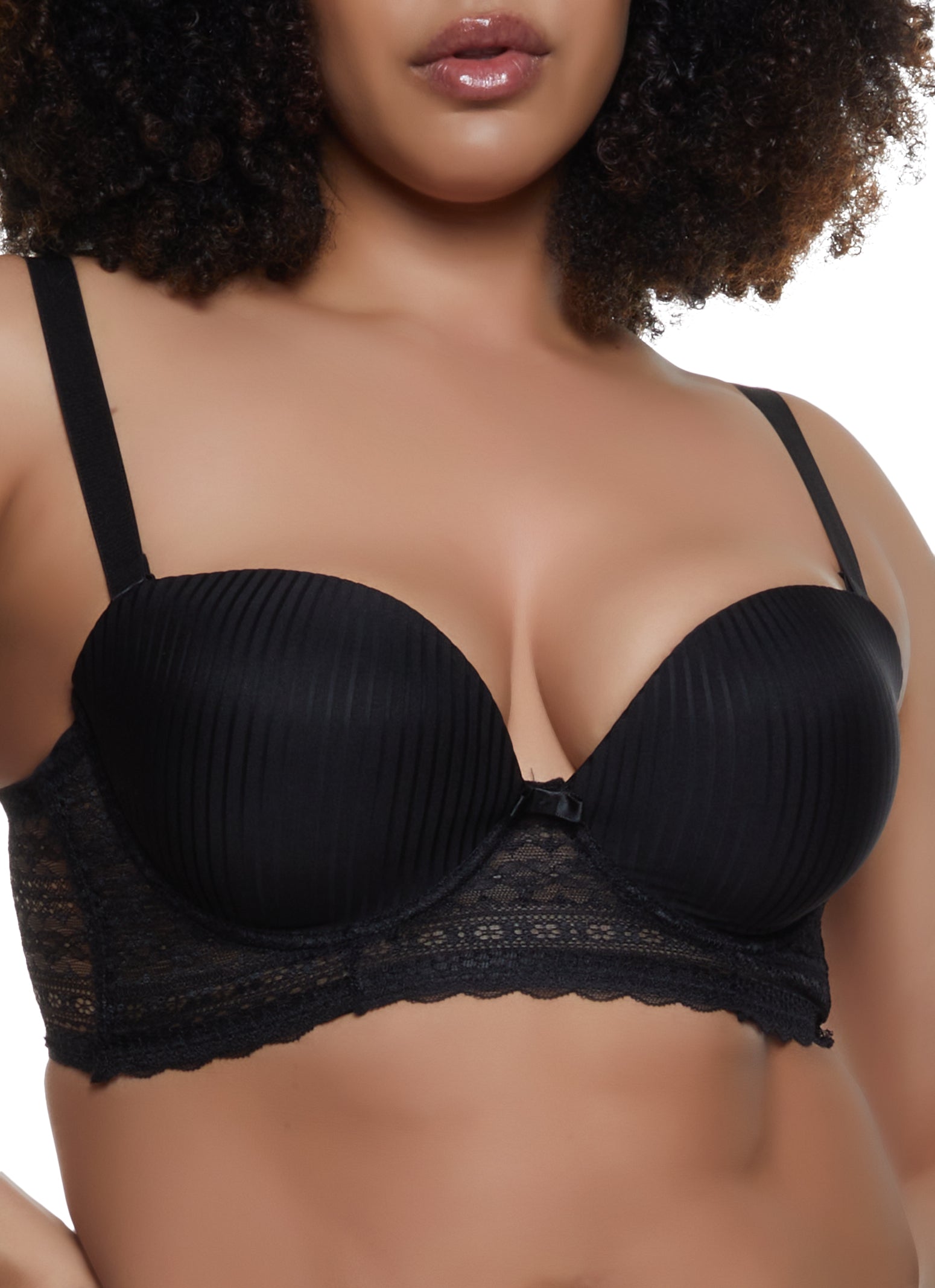 Buy Plus Size Solid Padded Bra with Hook and Eye Closure