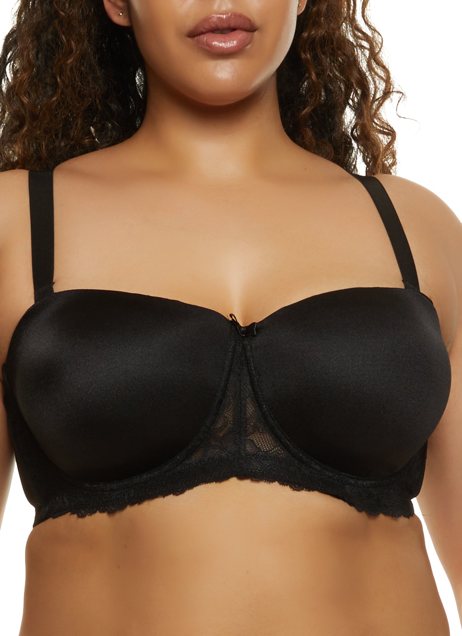 Smooth Multi-way Bandeau-style Strapless Bra Push Up Silicone Strips  Underwire Padded Balconette Bralette