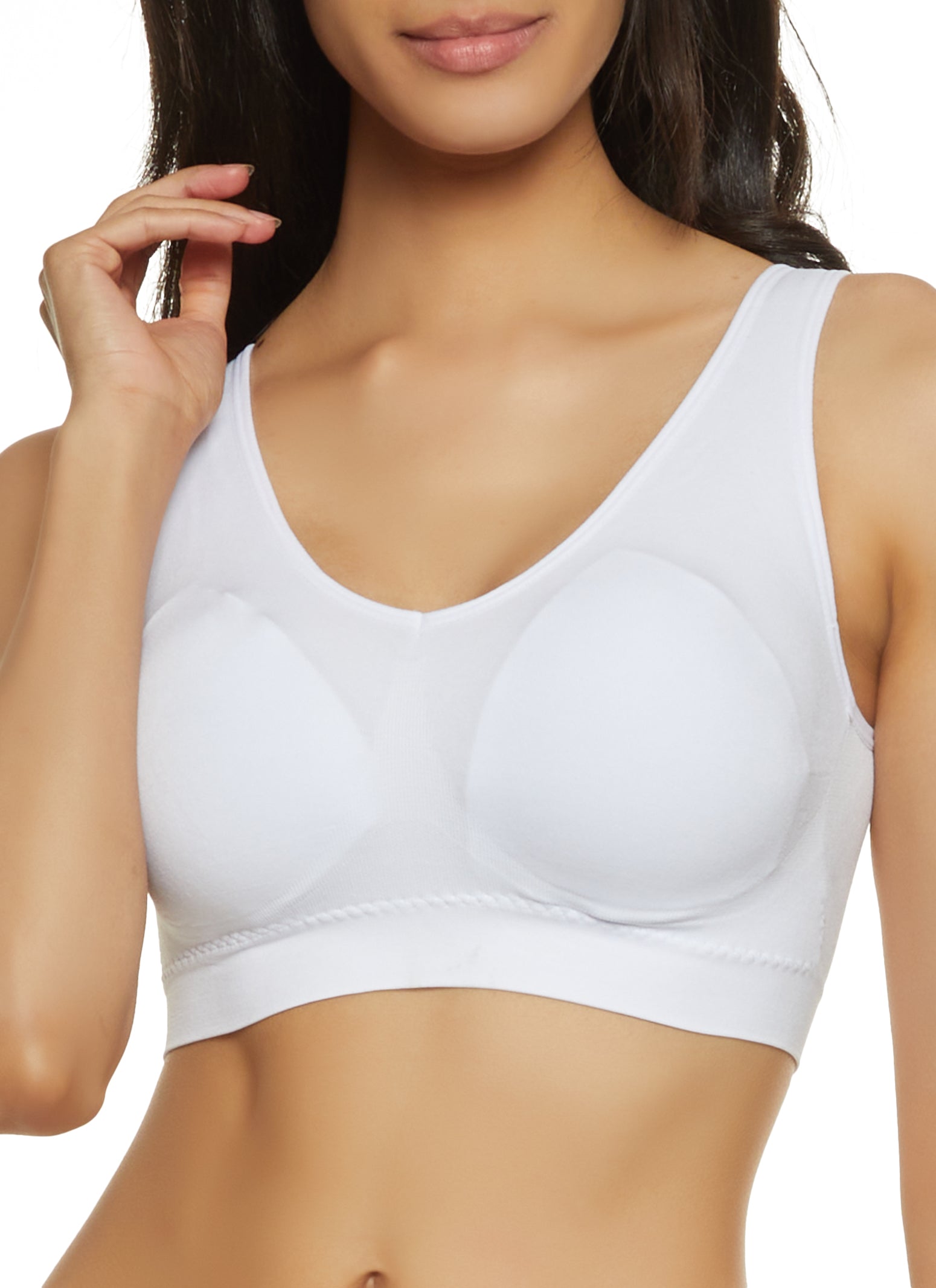 White Cut Out Long Line Padded Sports Bra
