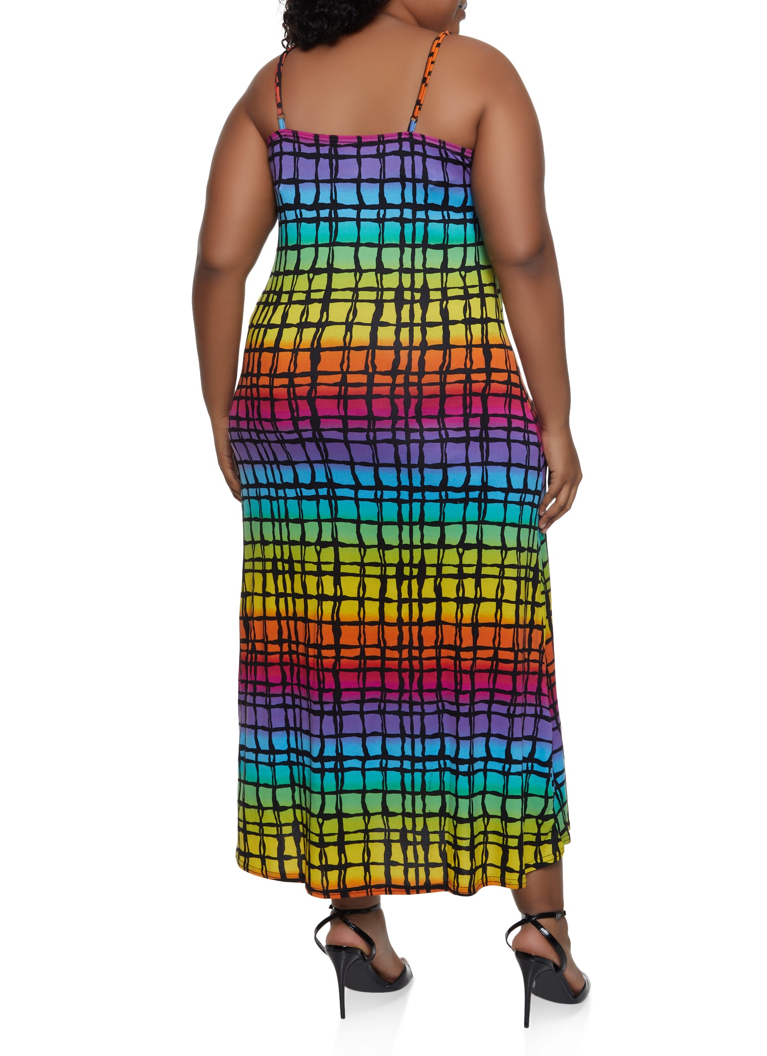 Rainbow plus size 2025 black dresses