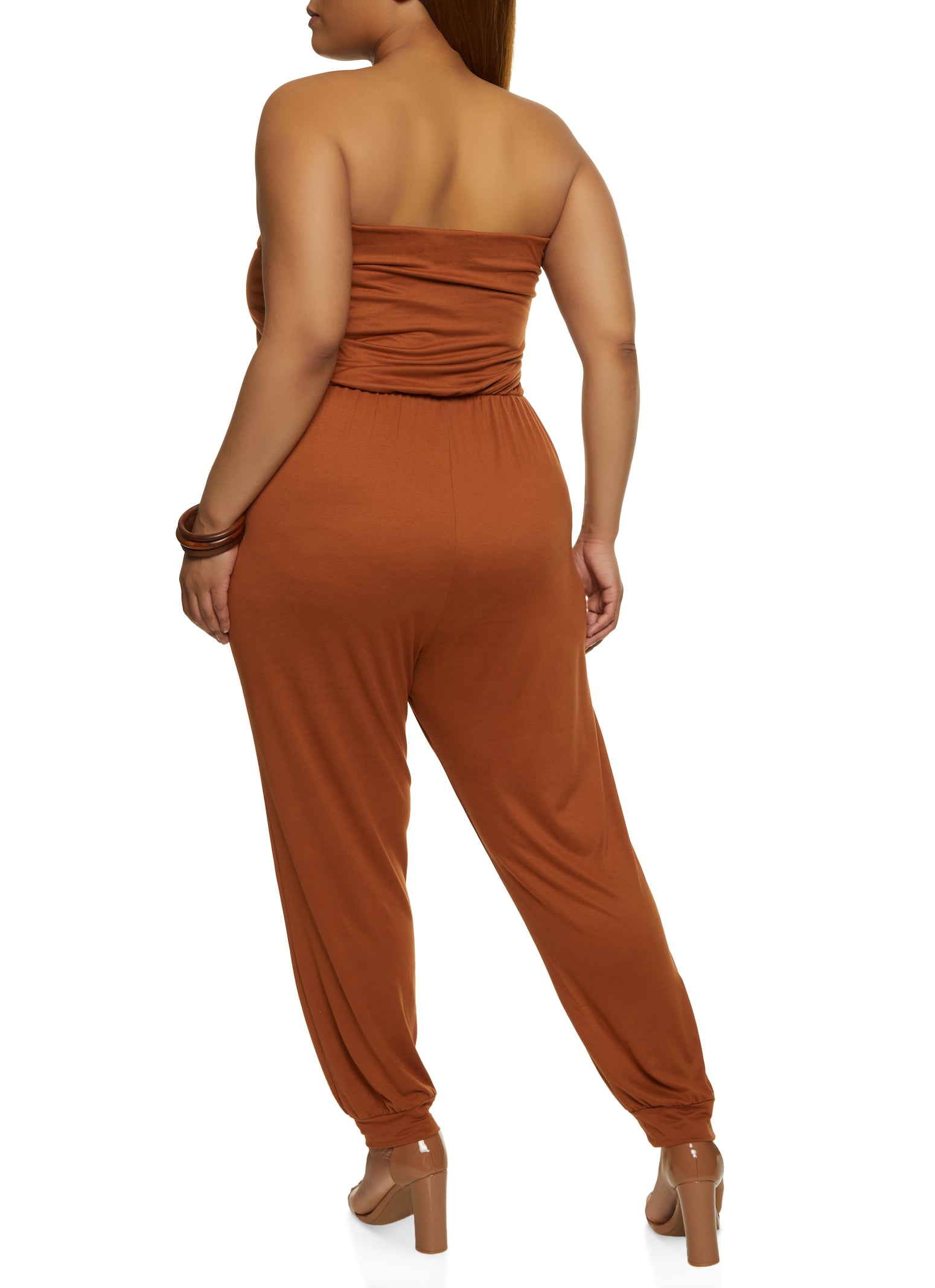 Plus Size Strapless Jumpsuit 8266