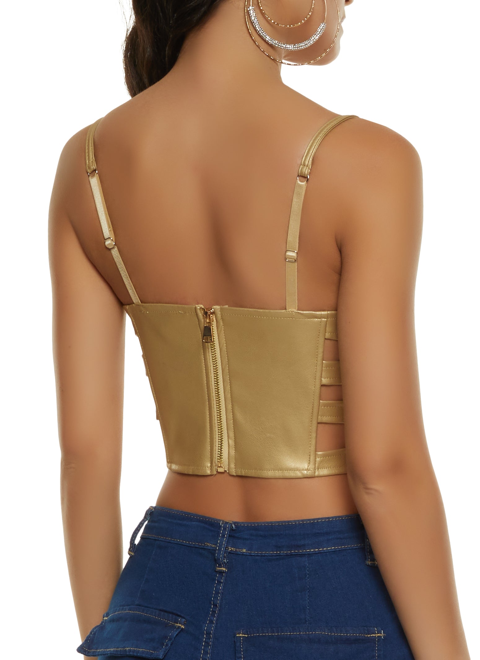 Gold Lamé Cropped Corset Top - Small – Le Prix Fashion & Consulting