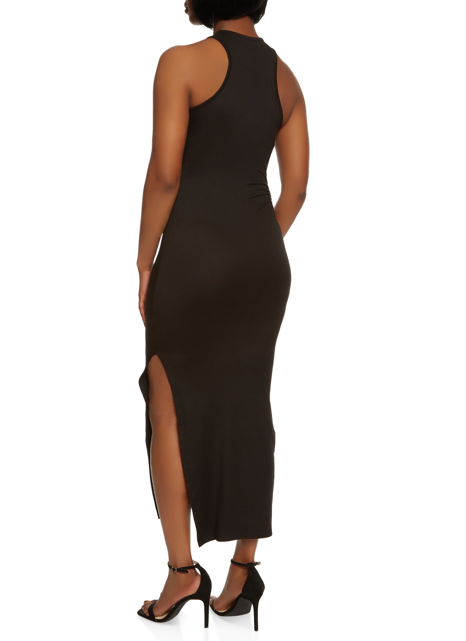 High Neck Cut Out Maxi Dress 