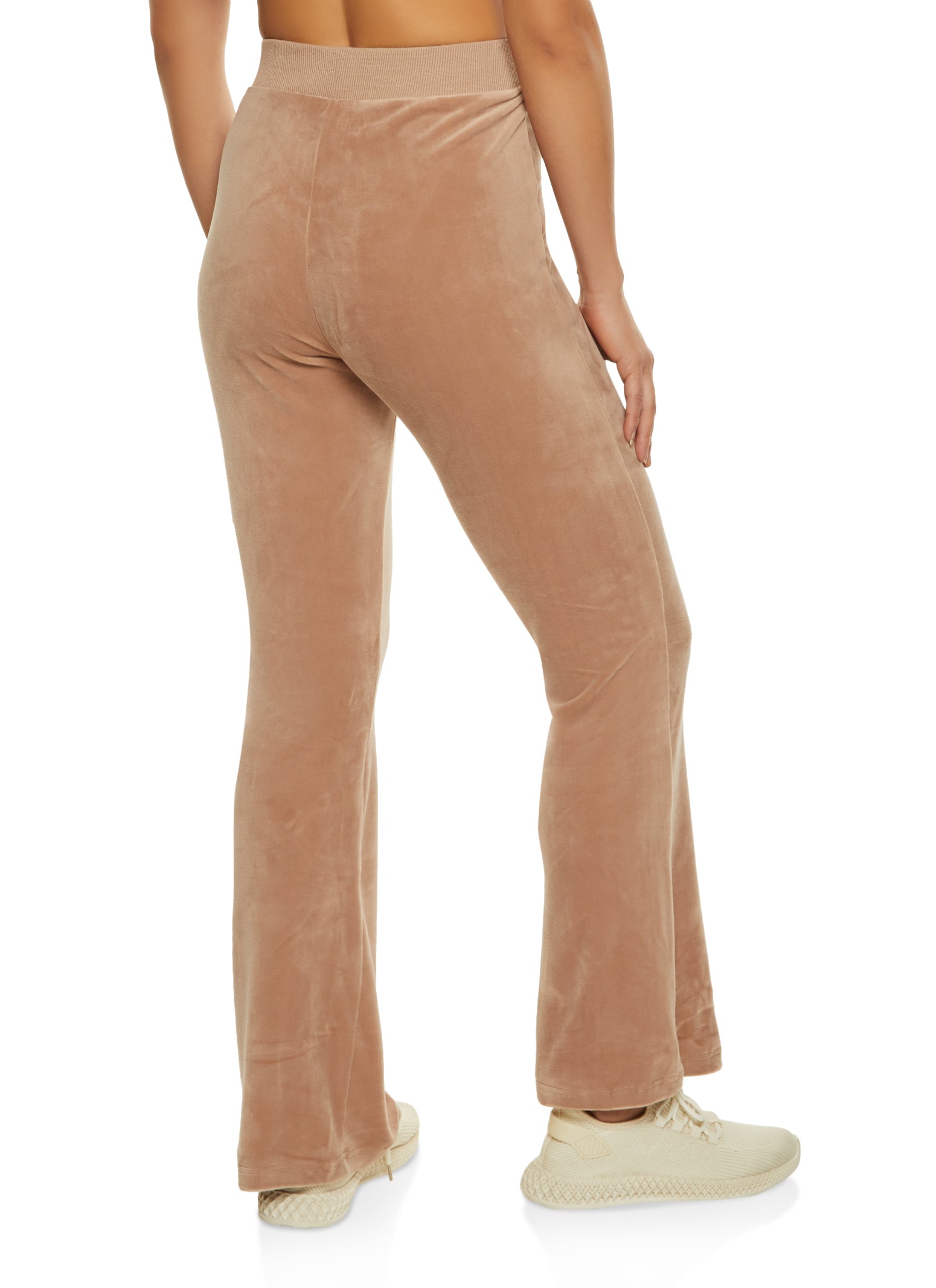 mocha brown broad flare pants for athleisure – Tabadtod Store