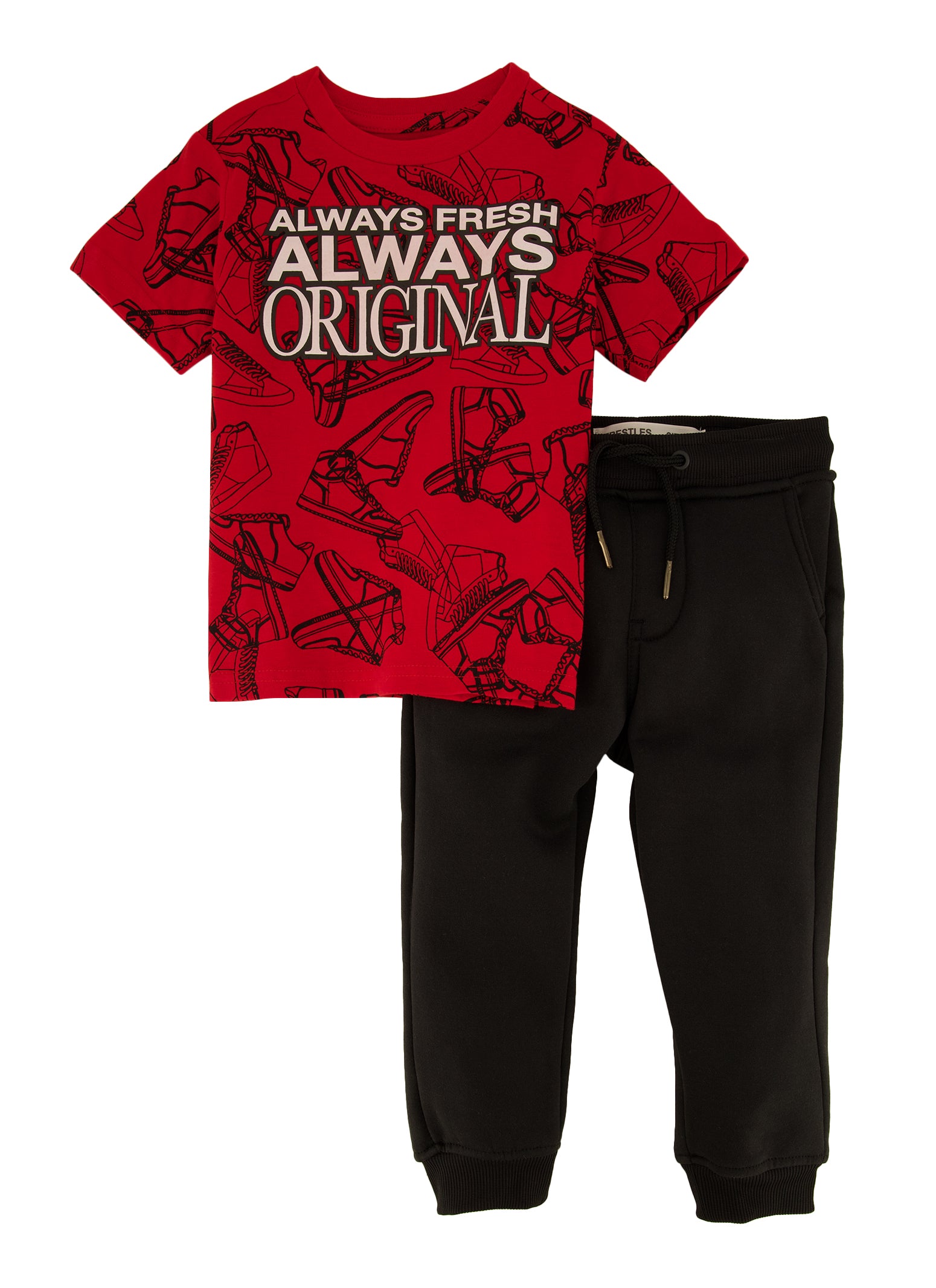 Toddler Boys Always Fresh Always Original Graphic Tee and Joggers - Red