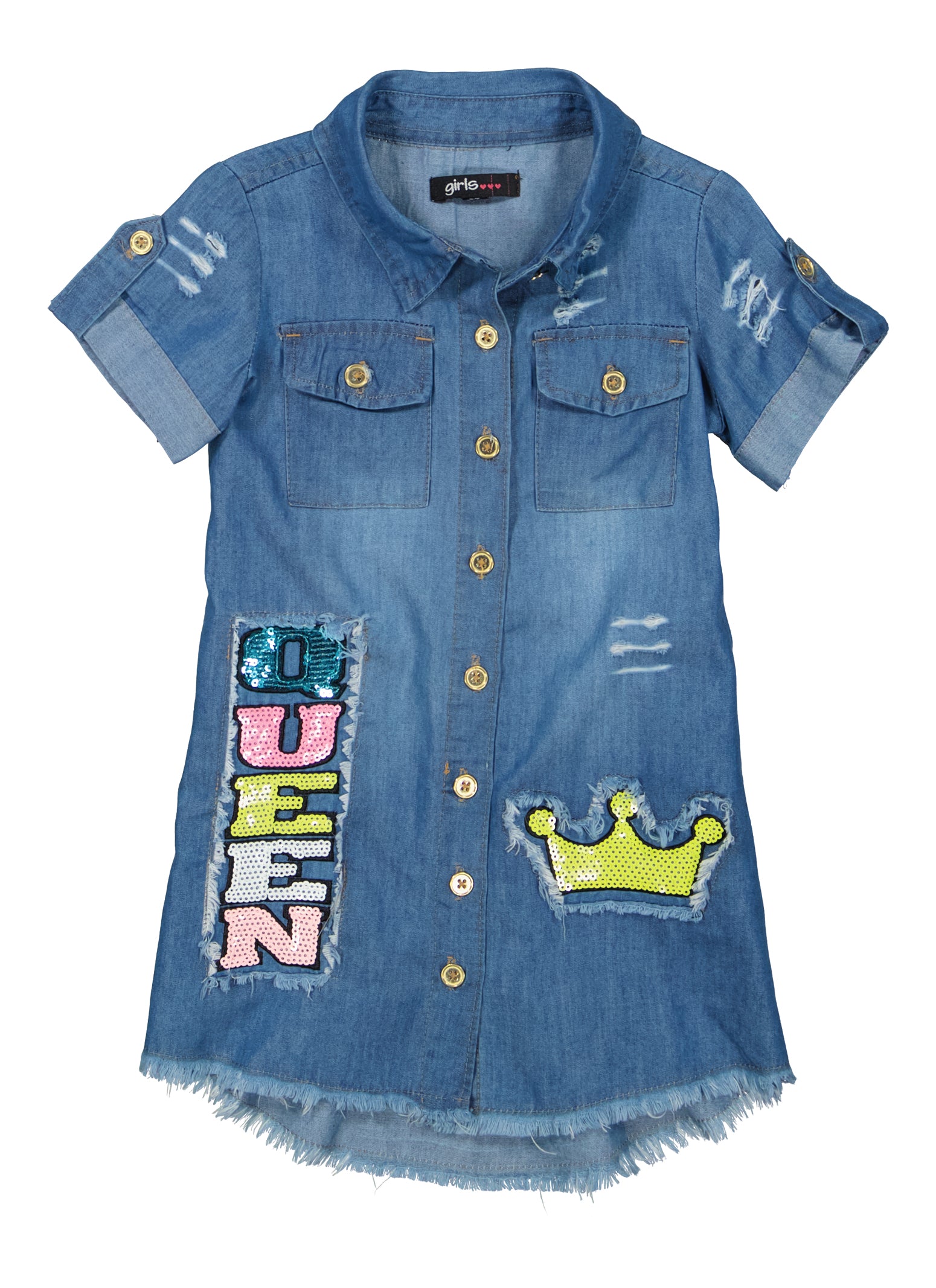 2pcs Toddler Girl Long-sleeve Ribbed White Tee and Button Design Belted Denim  Dress Set Only $20.99 PatPat US Mobile