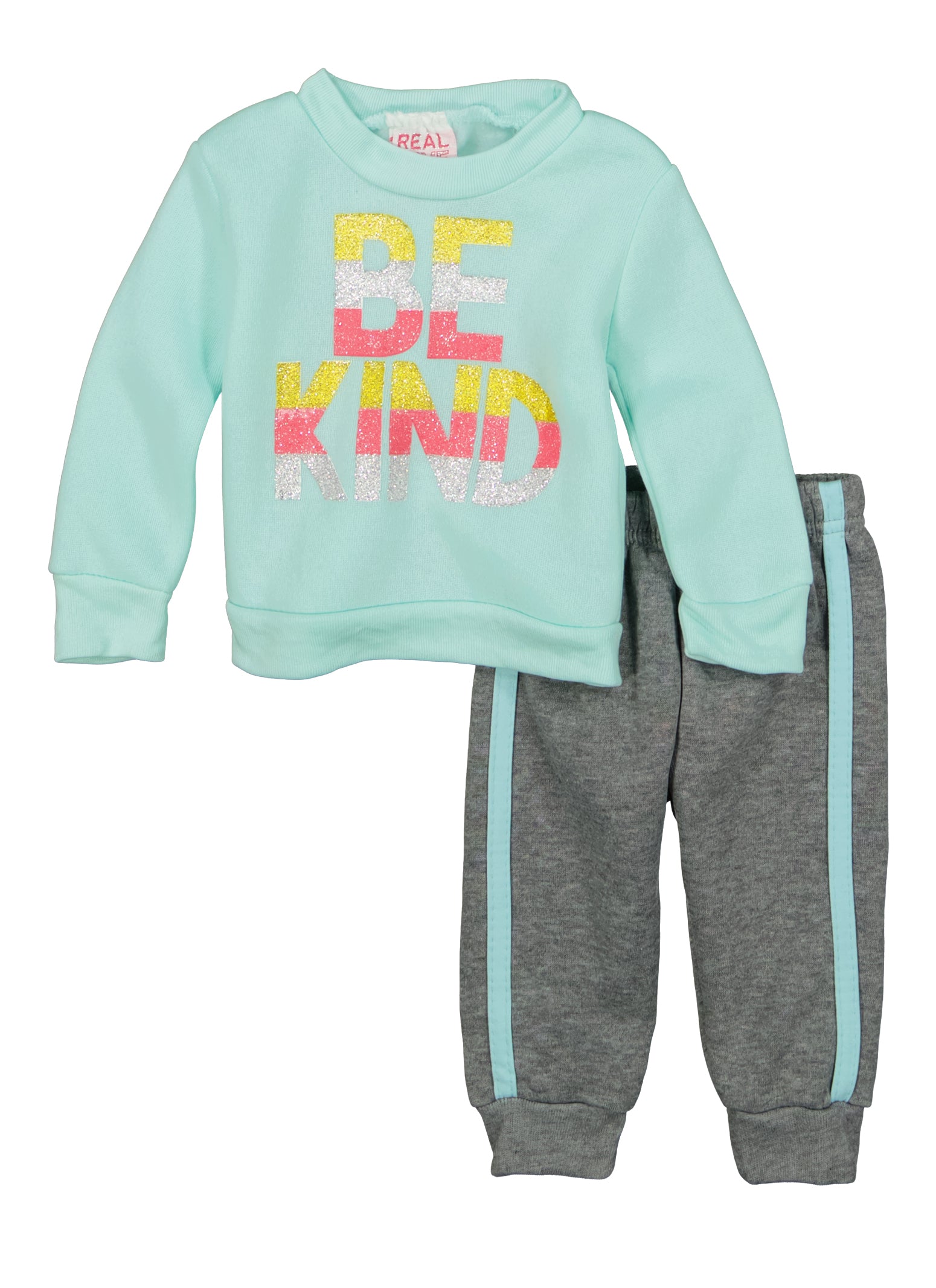 Baby Girls 0 9M Be Kind Sweatshirt and Joggers Set