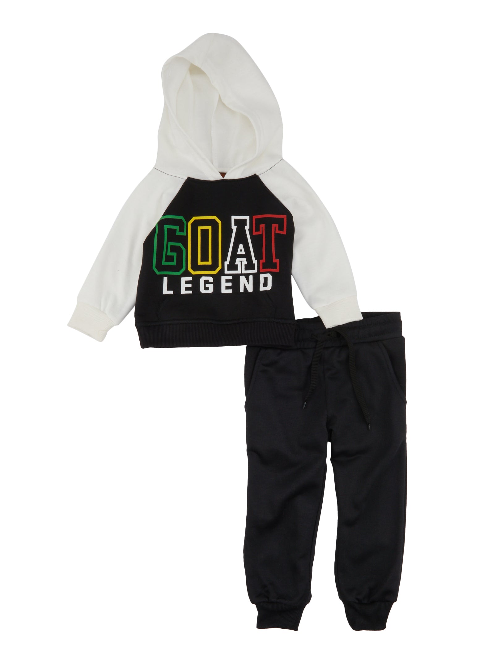 Baby Boys 12 24M Color Block GOAT Legend Graphic Hoodie and Joggers