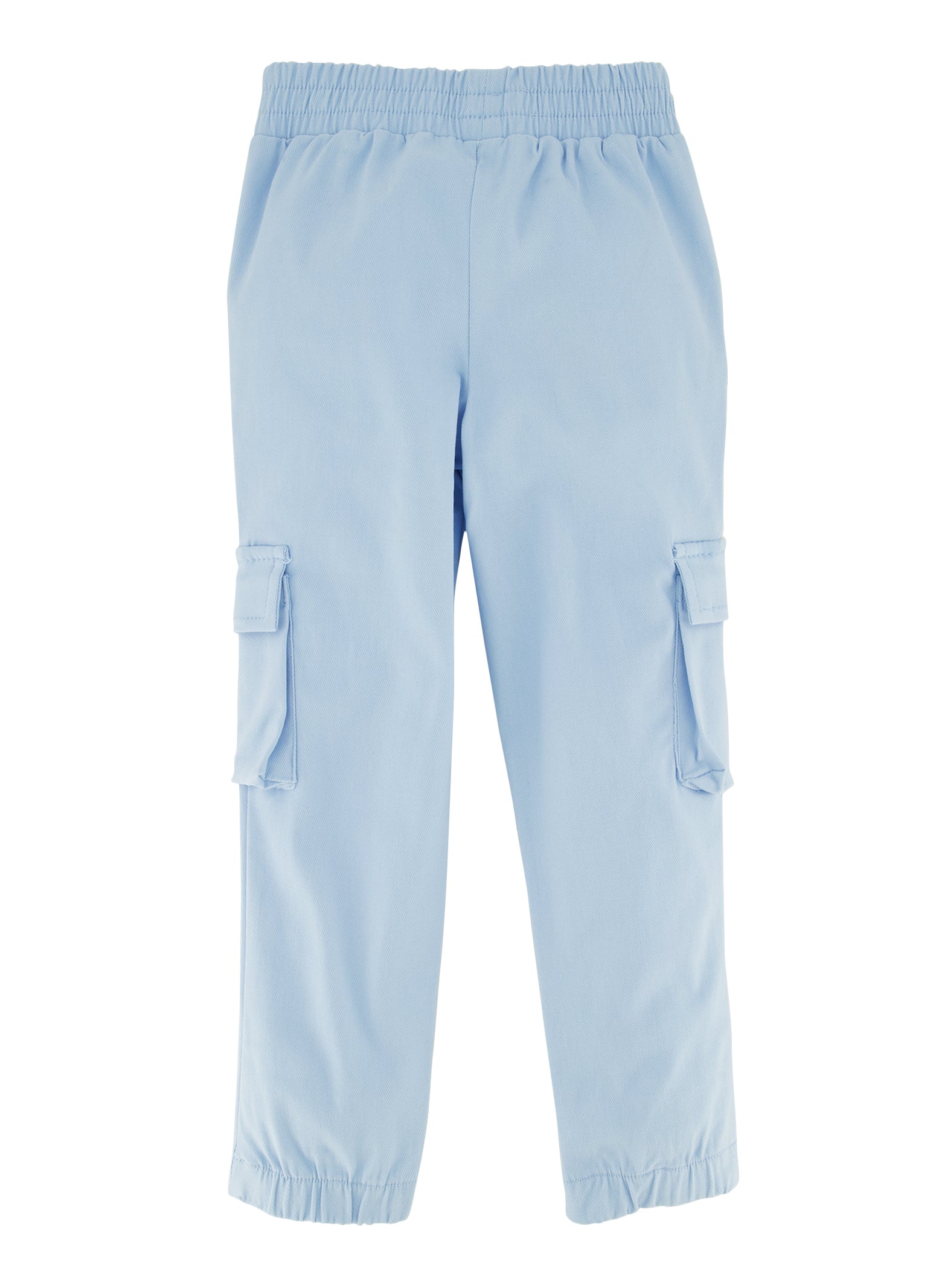 Little Girls Stacked Cargo Pocket Hyperstretch Pants - Baby Blue