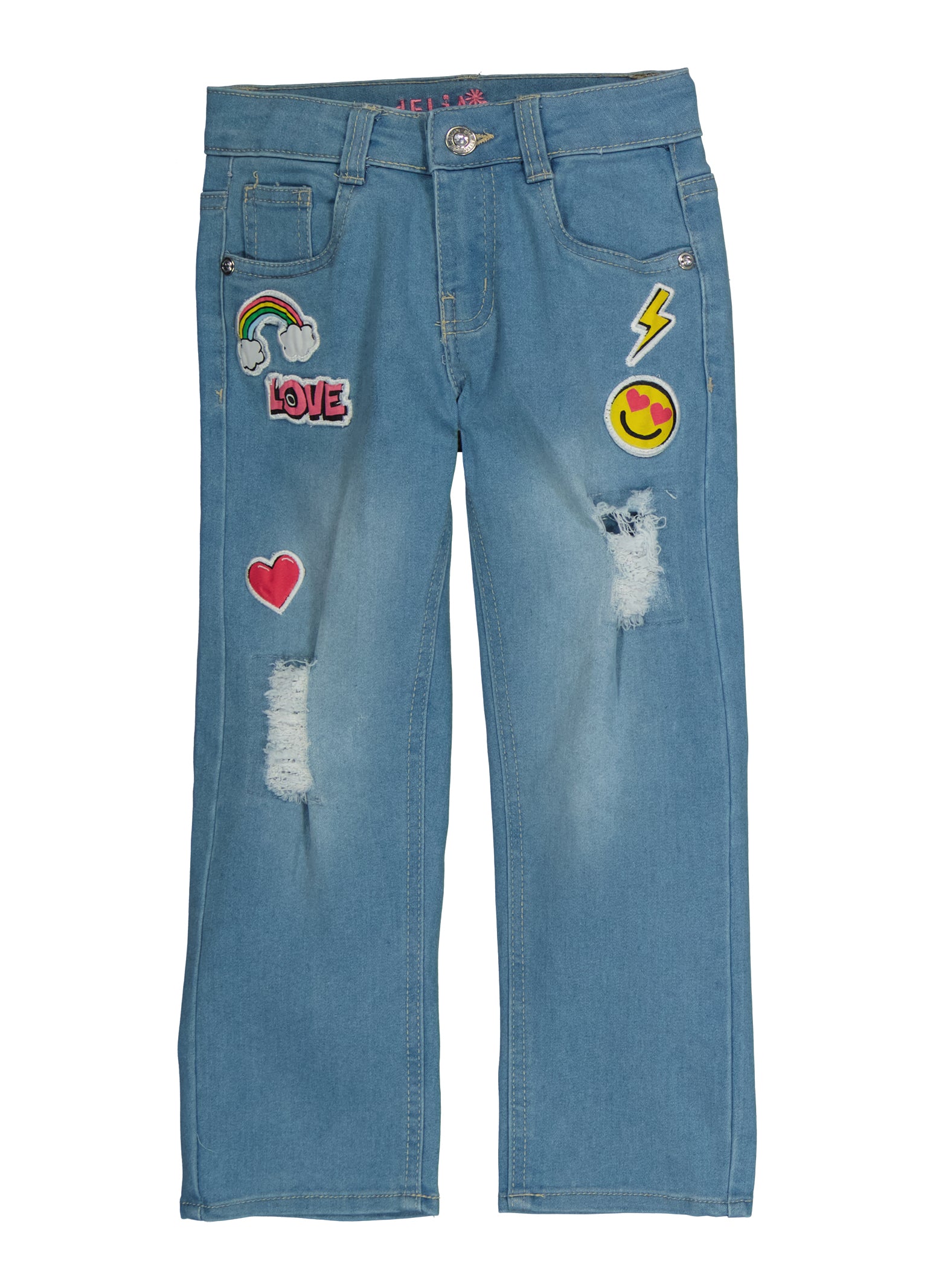 RARE Serenede Men's Light Denim Distressed Patch Patchwork Jeans Size 32 |  eBay