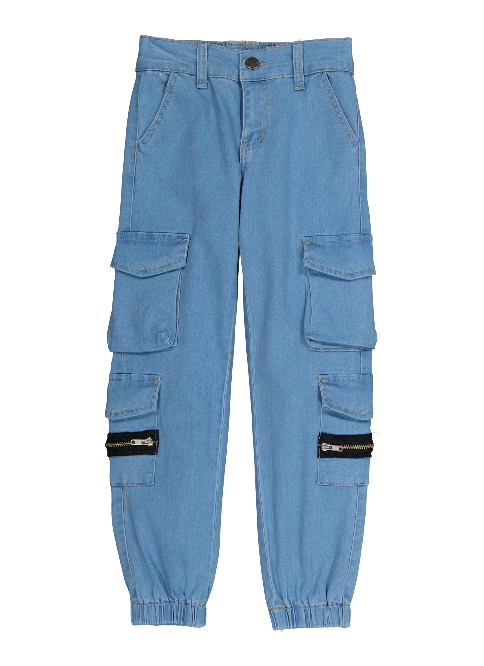 Denim cargo trousers - Light denim blue - Ladies
