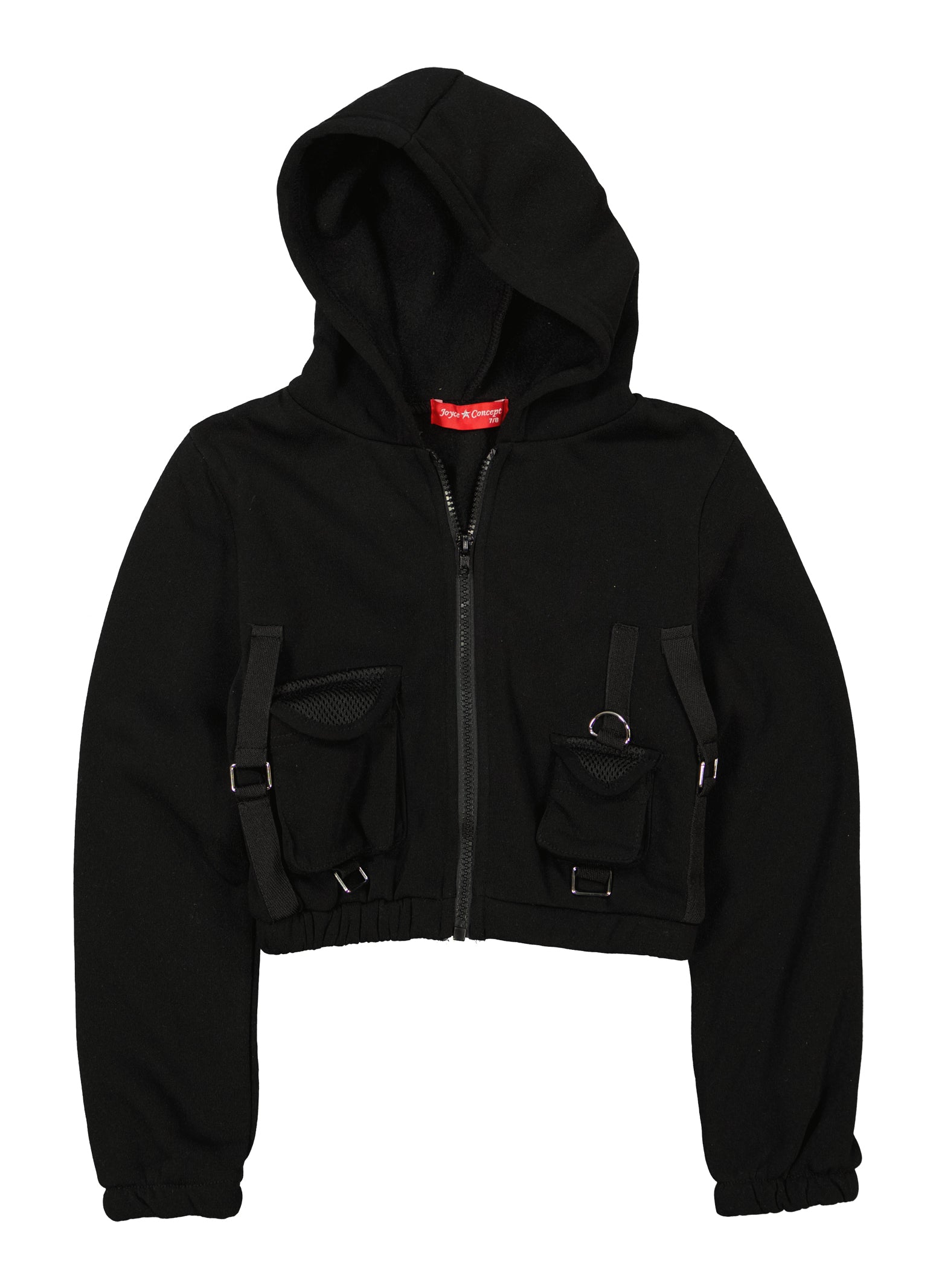 Girls black cheap zip up