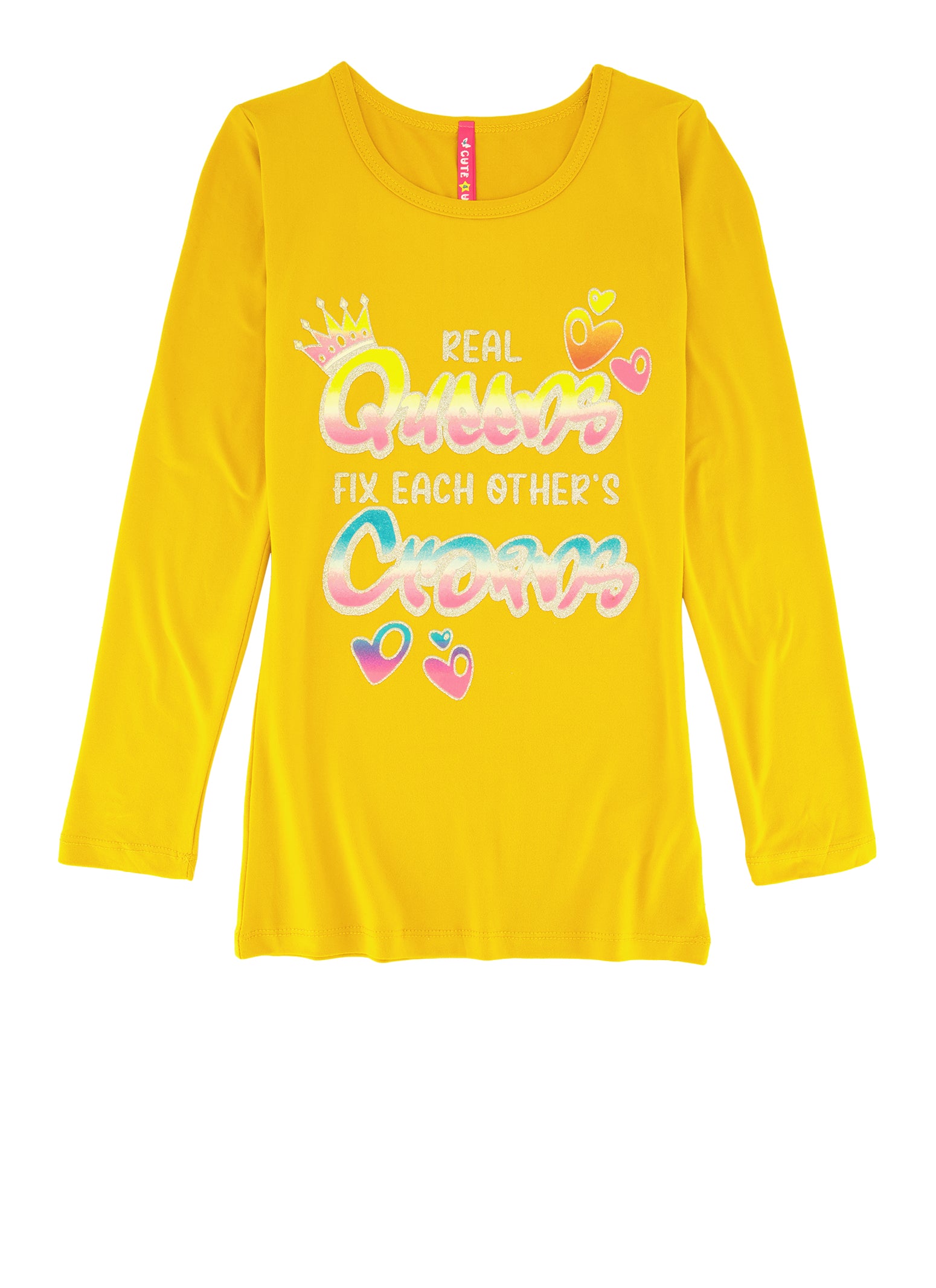 Girls Real Queens Fix Each Others Crowns Graphic Tee