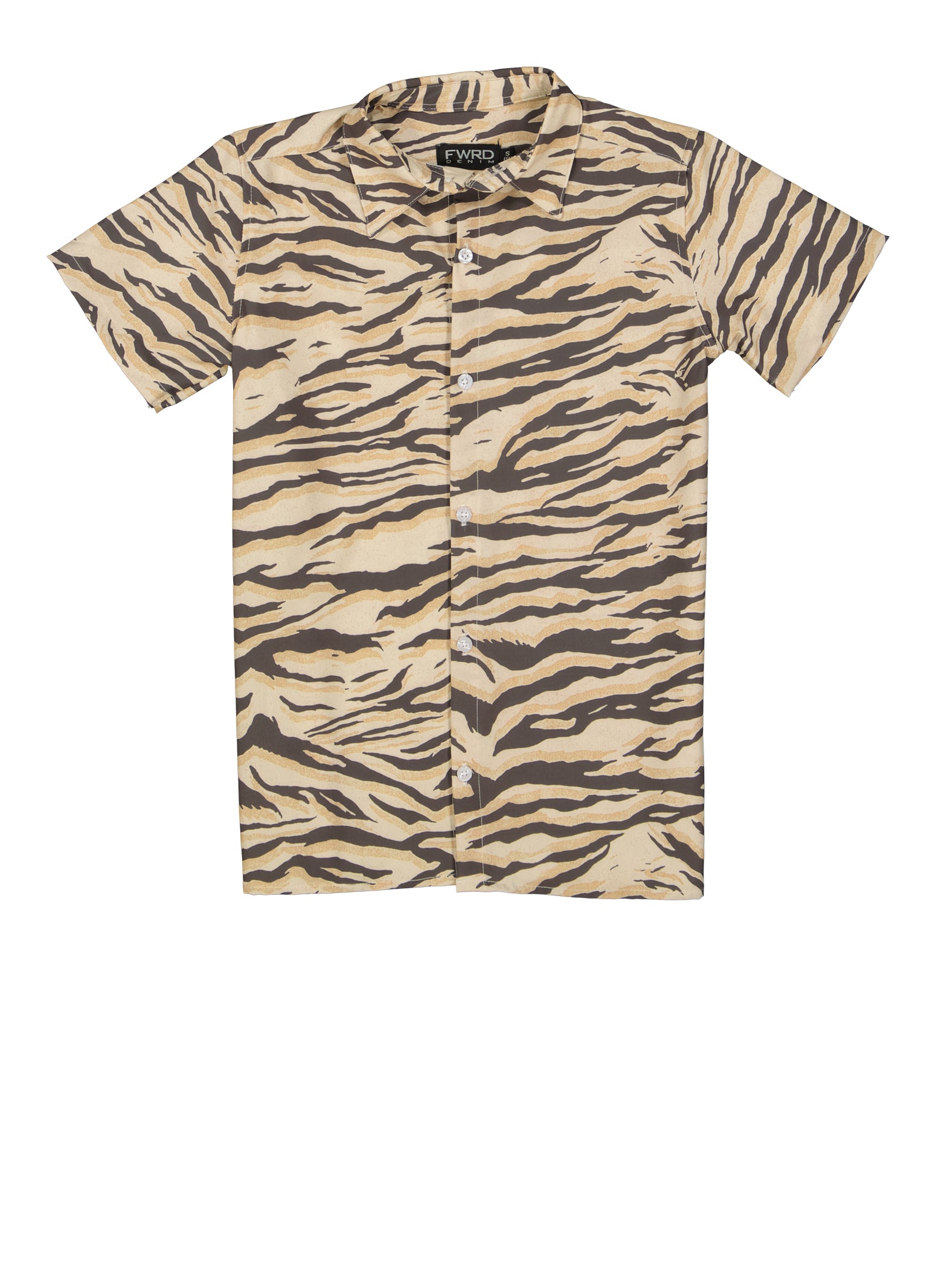 Boys Tiger Print Short Sleeve Shirt