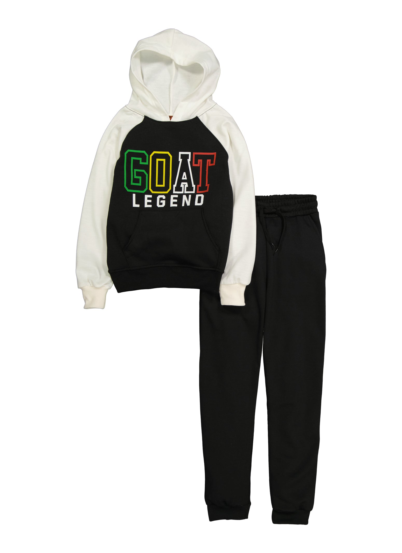 Boys Color Block GOAT Legend Pullover Hoodie and Joggers