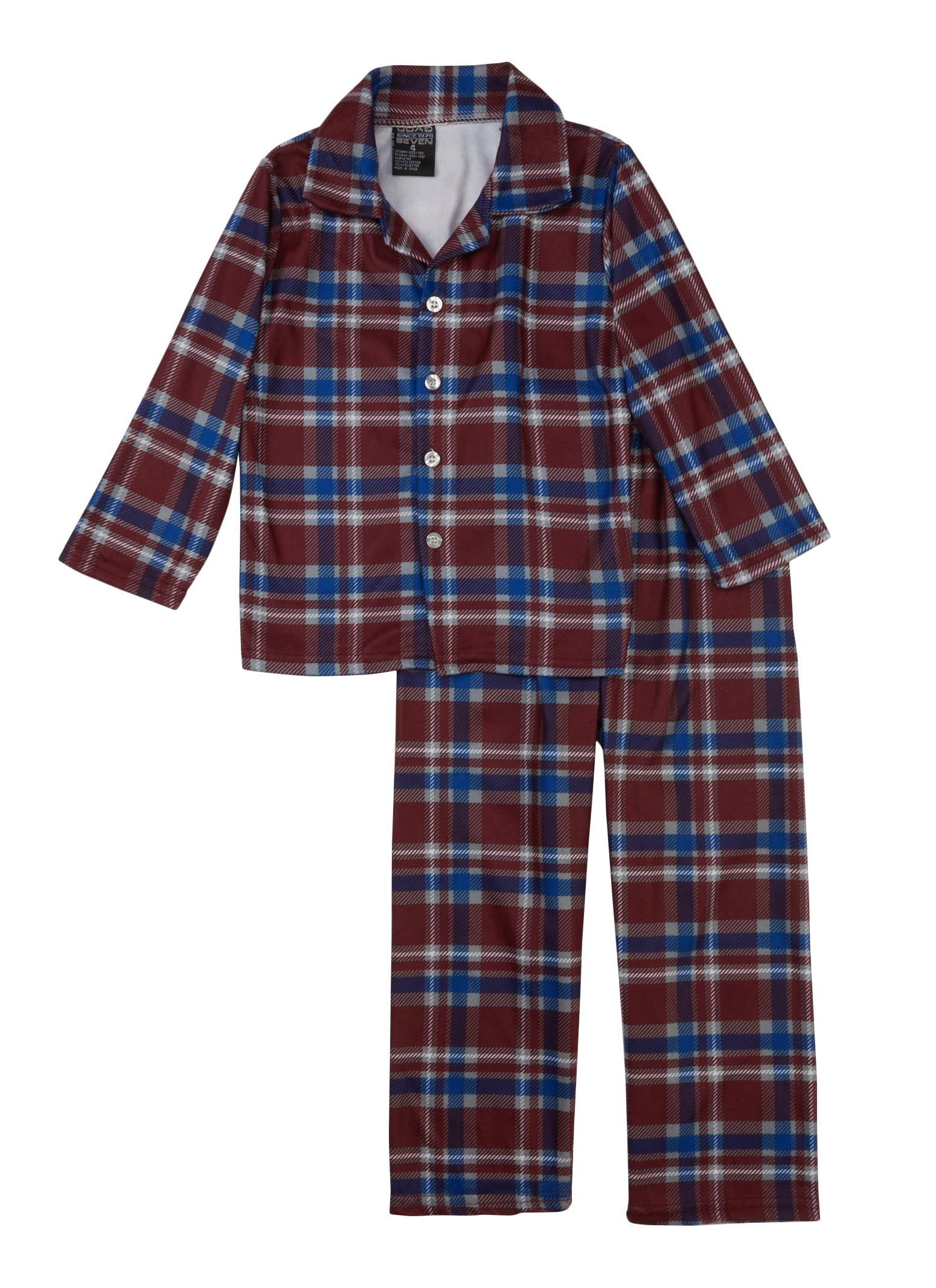 Little Boys Flannel Pajama Shirt and Pants