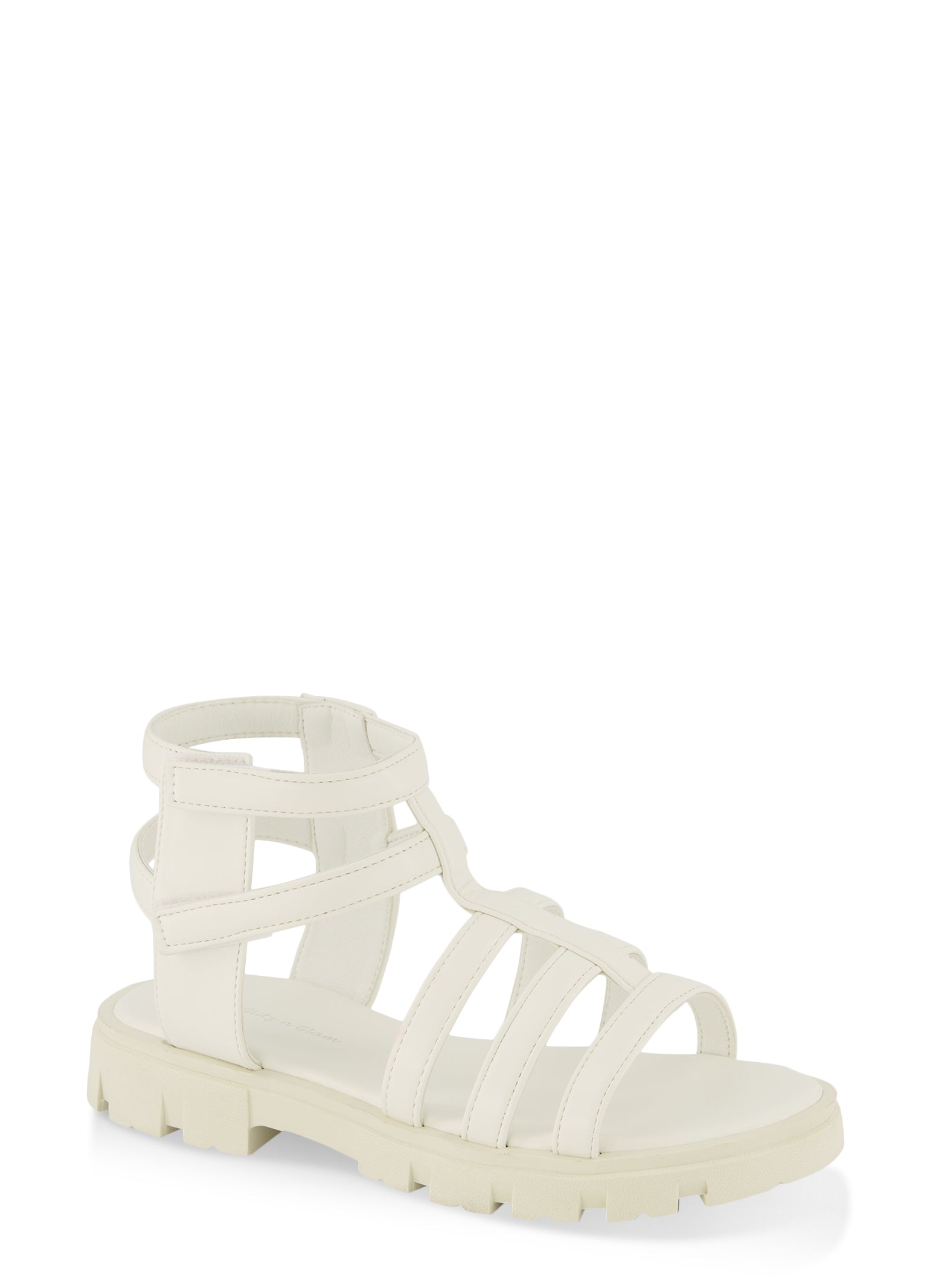 Girls white sales gladiator sandals