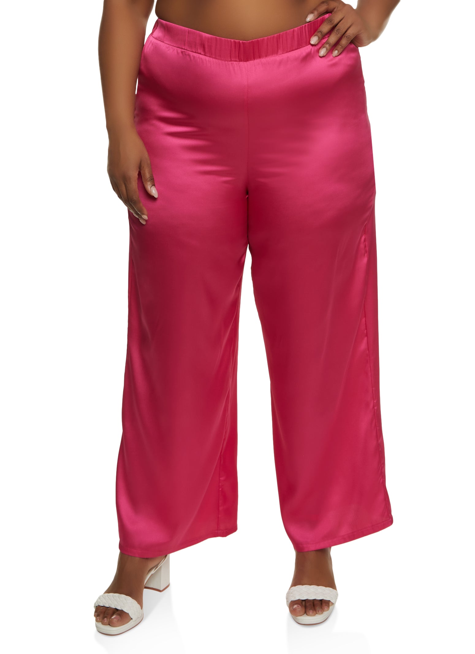Red Women Extra Wide Leg Pant/High Waisted Palazzo Pant