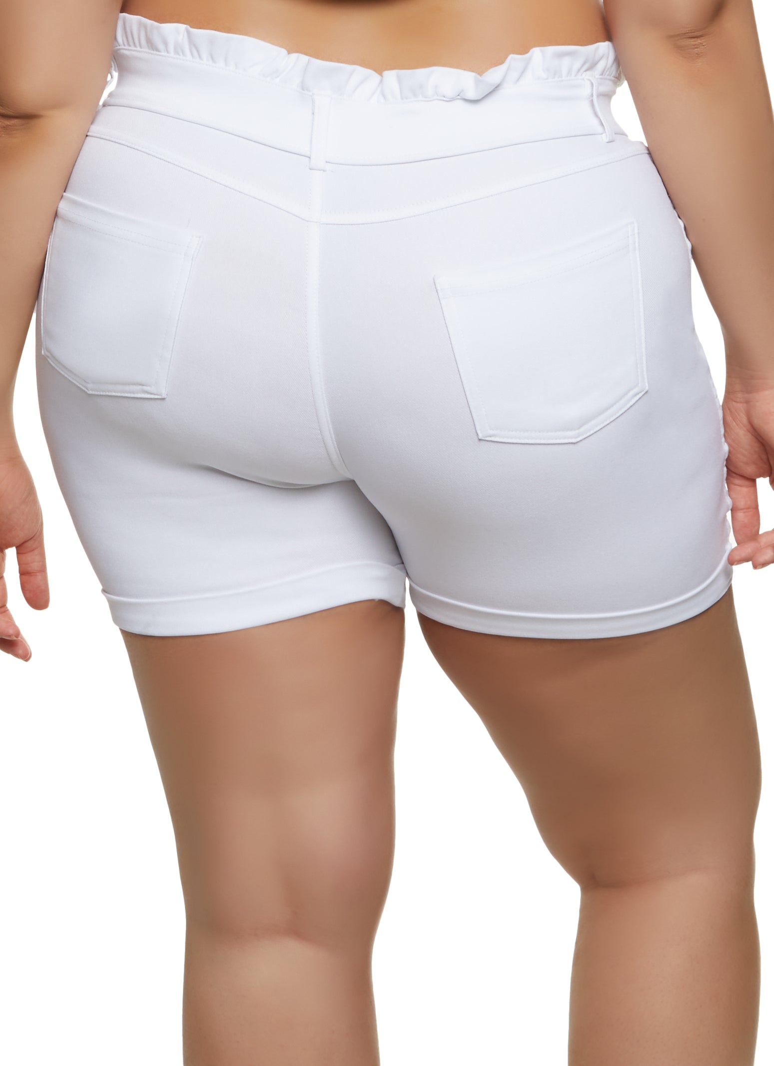 Plus Size Paperbag Waist Shorts