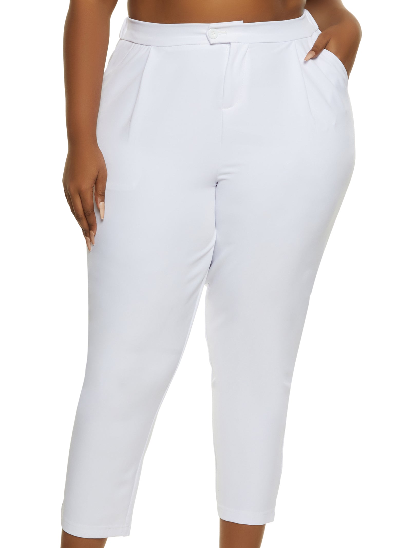 Plus Size Crepe Knit Dress Pants