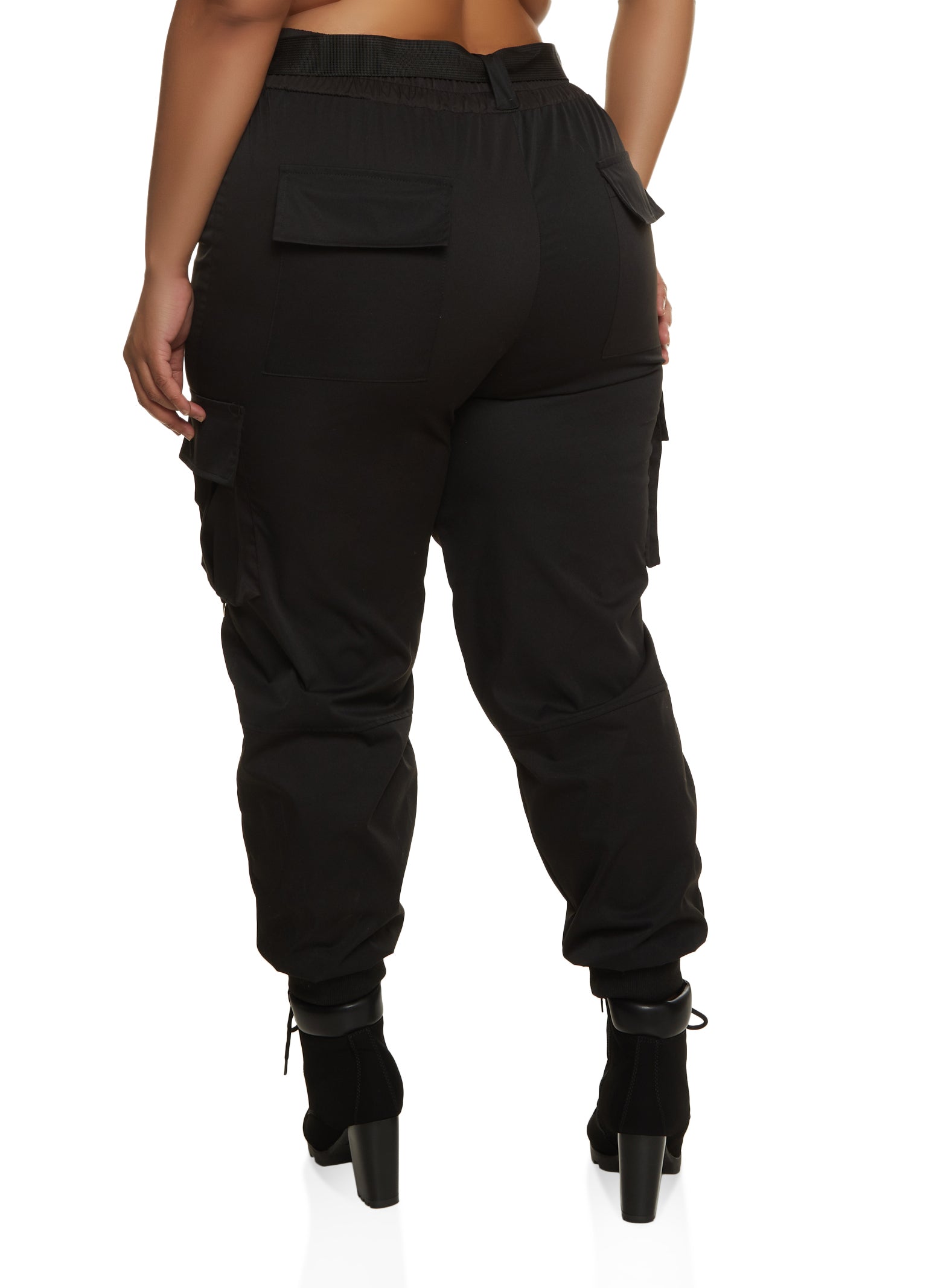 Plus Size High Waist Velour Joggers