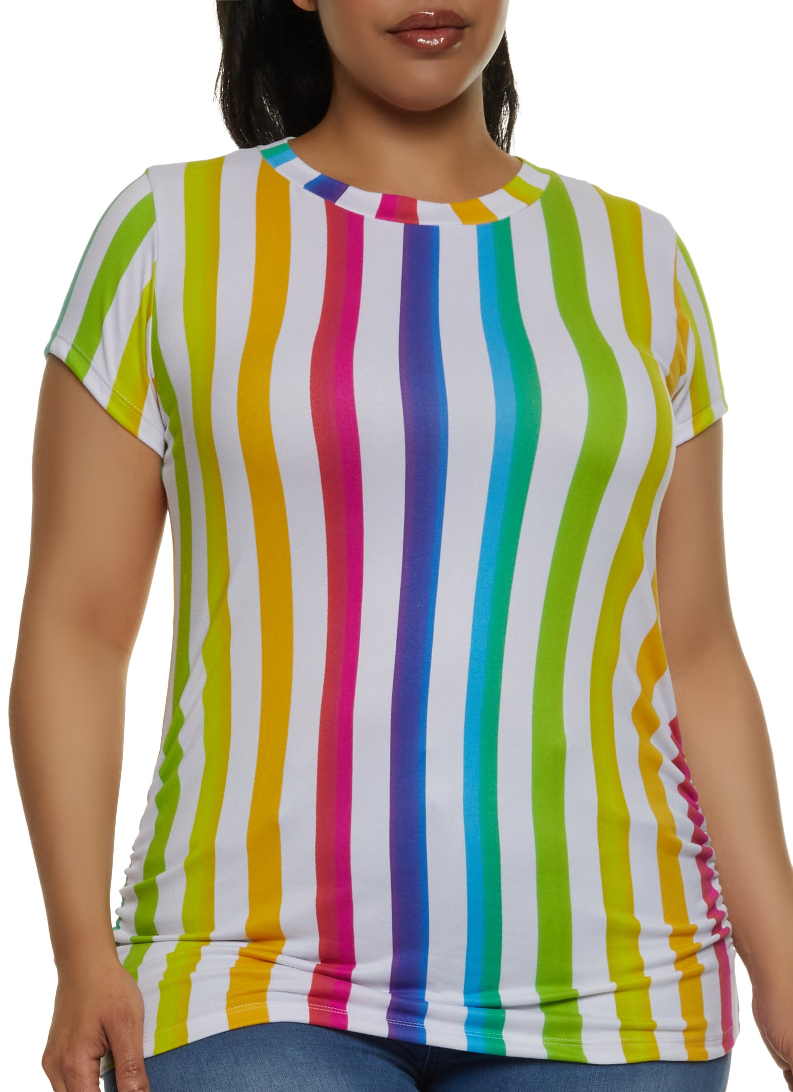 Plus size sales rainbow shirt