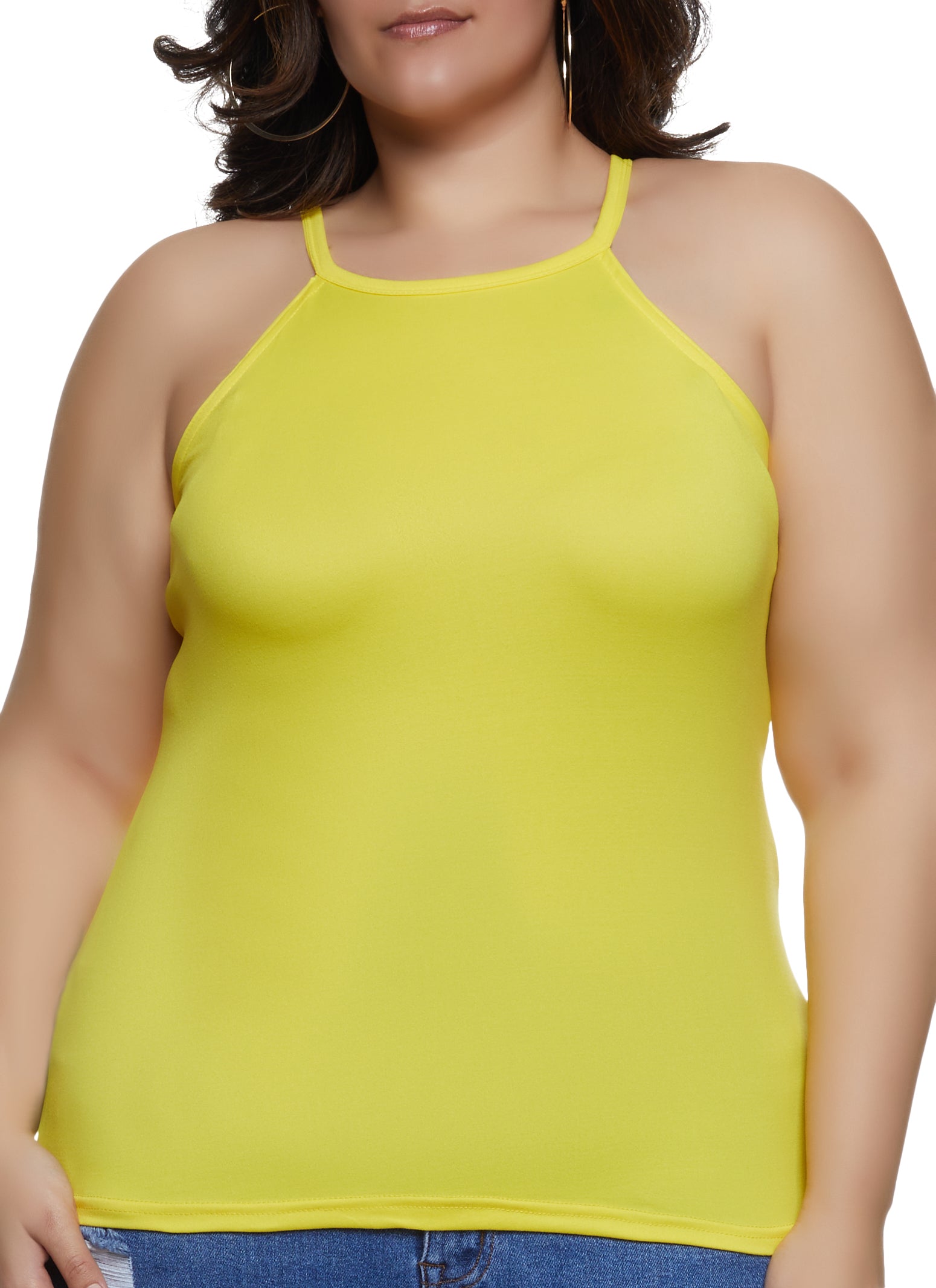 Plus Size Halter Racerback Tank Top