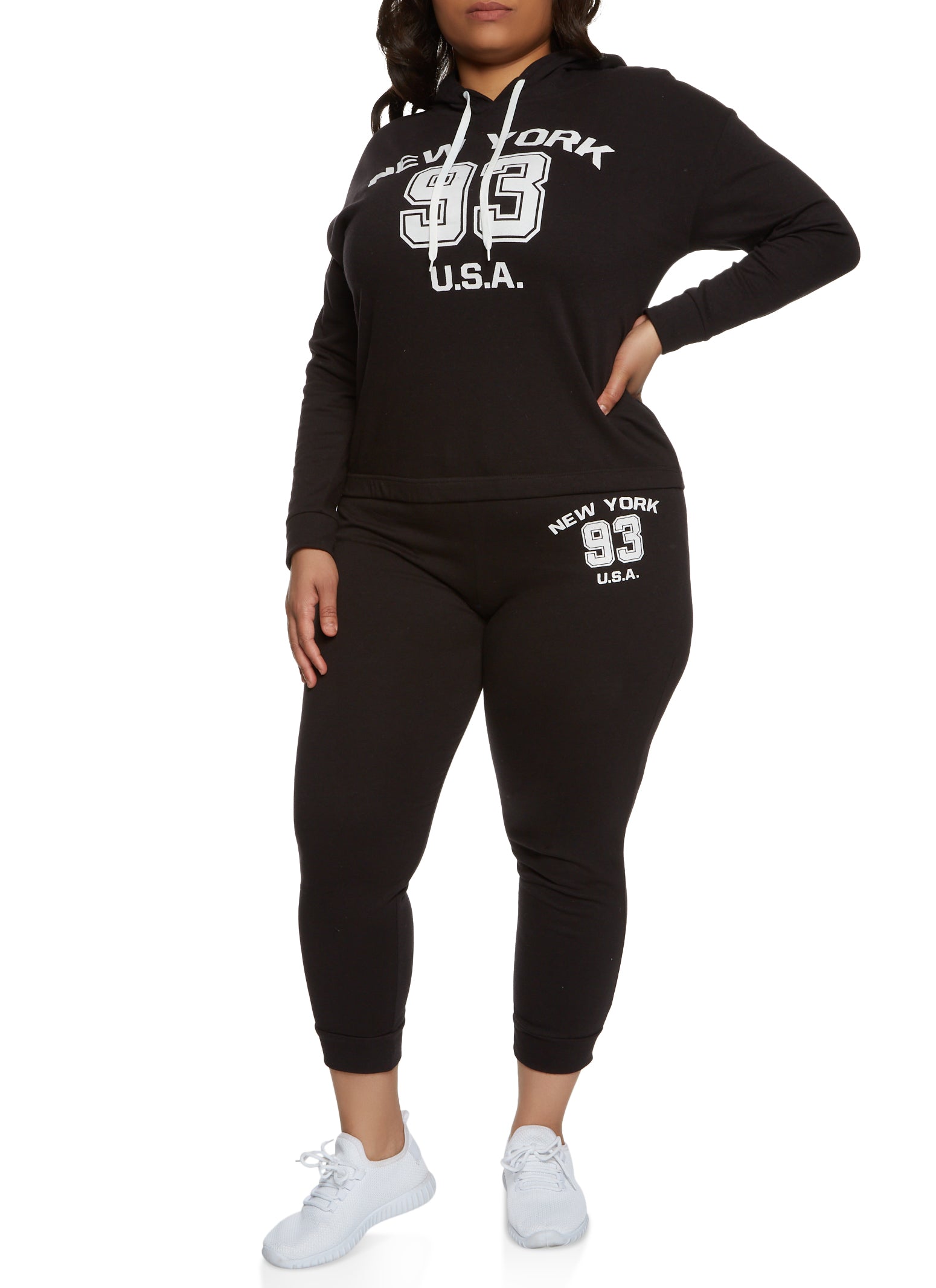 Plus Size New York Graphic Hoodie