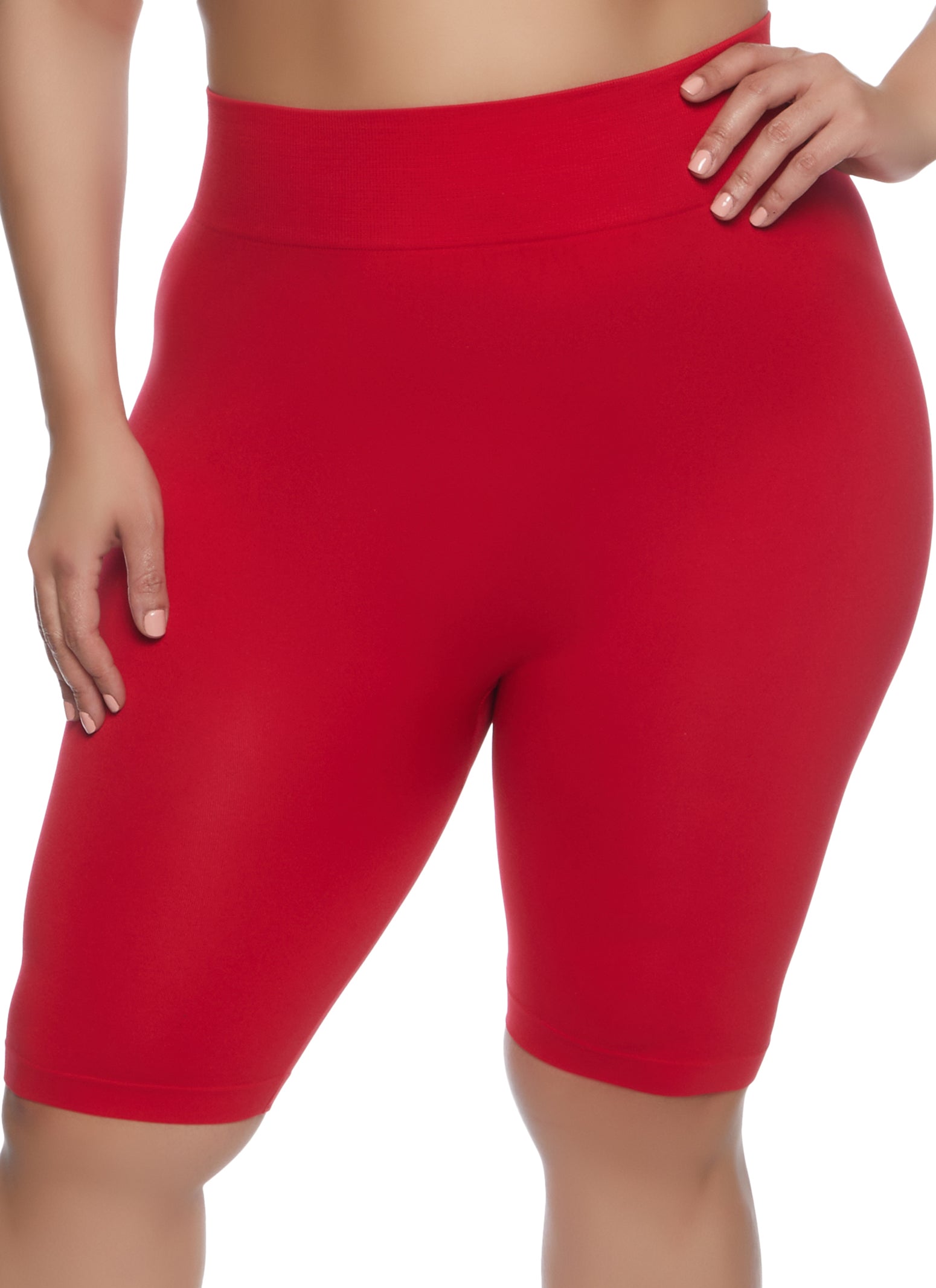 Plus Size Basic Biker Shorts