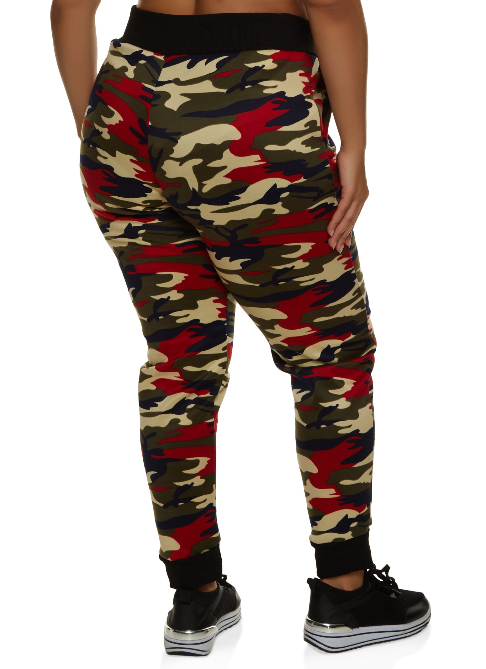 Red camo pants plus on sale size