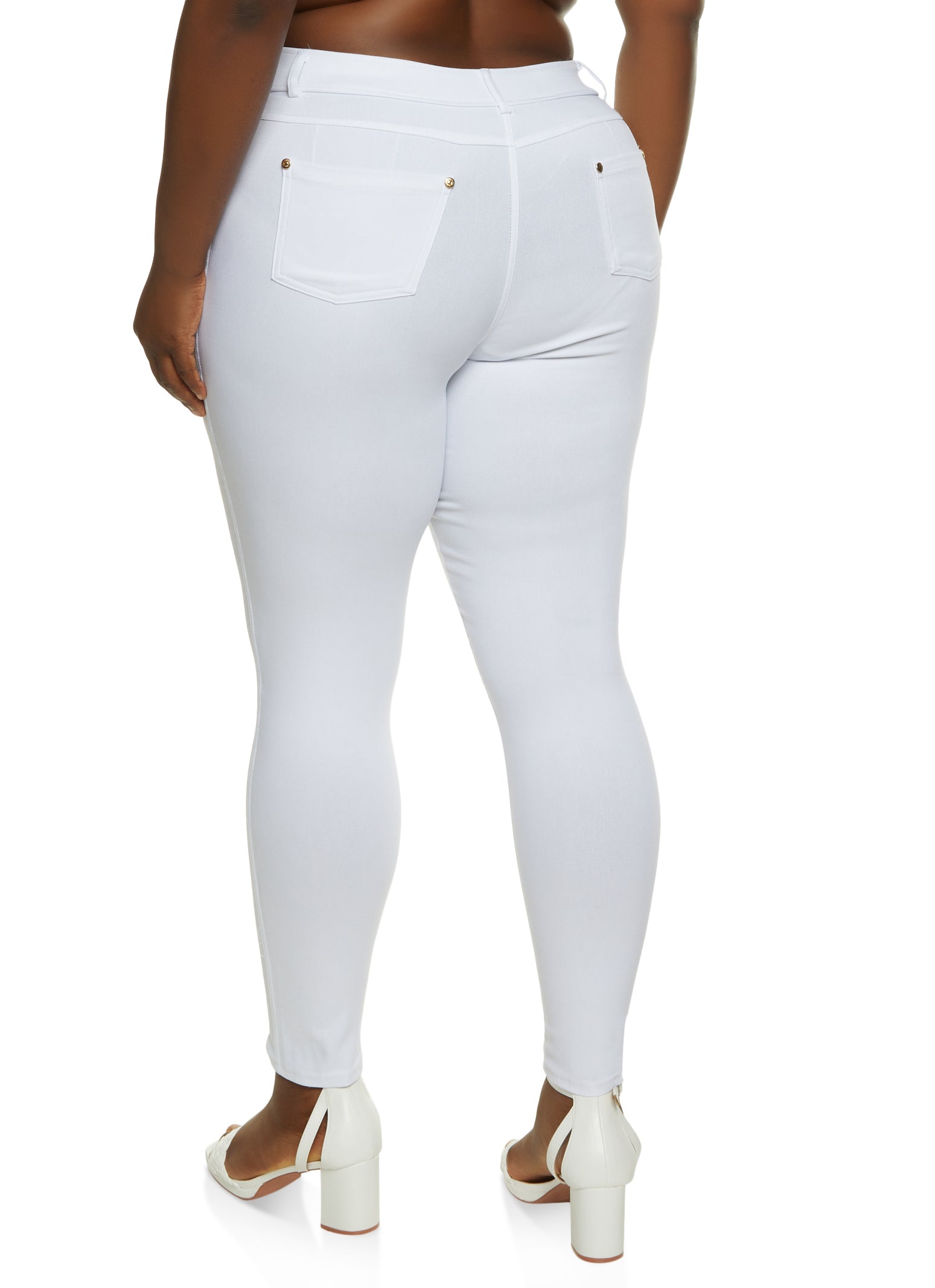 Plus size outlet white stretch pants