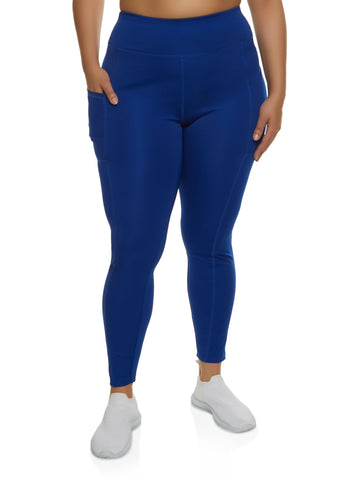 Plus Size Rib Knit Seamless Leggings