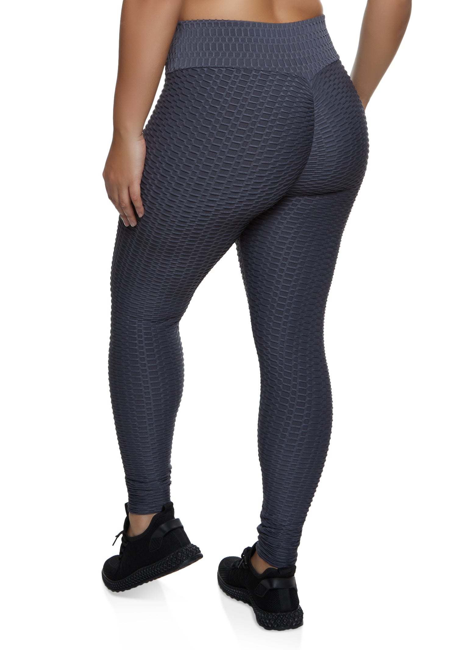 Plus Size High Waist Waffle Knit Leggings