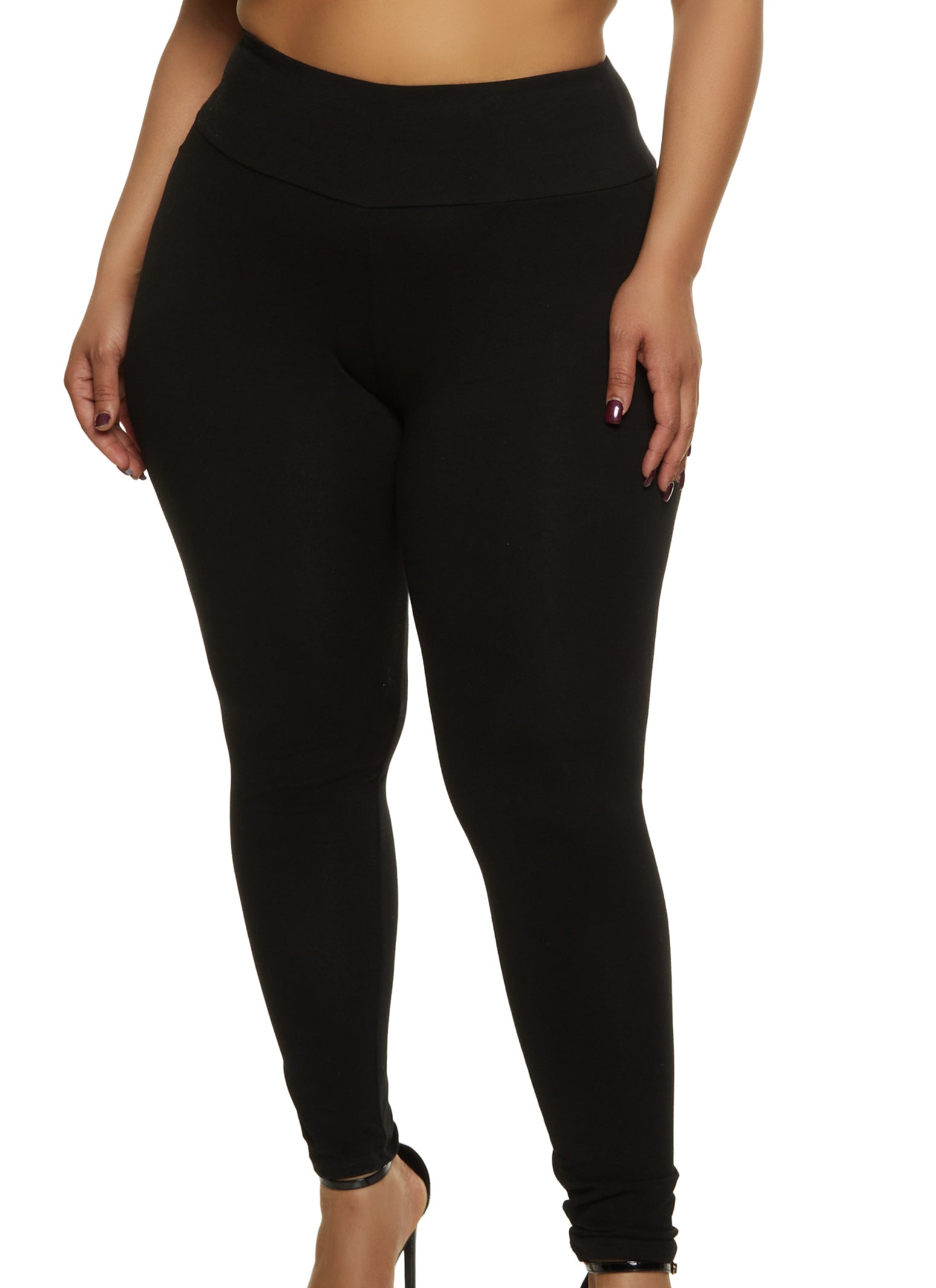 Plus Size Waistband High Rise Leggings