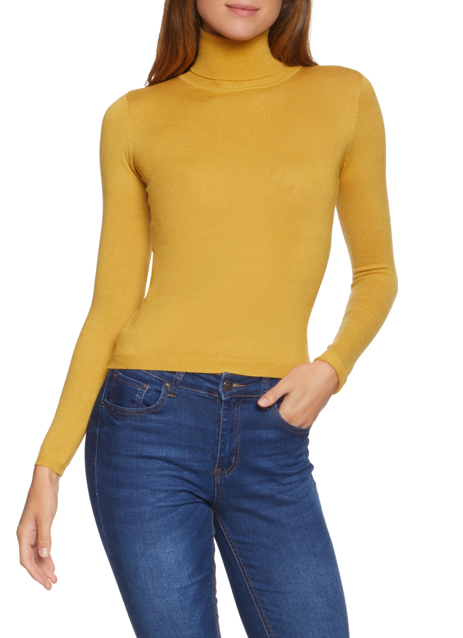 Mustard on sale turtleneck top