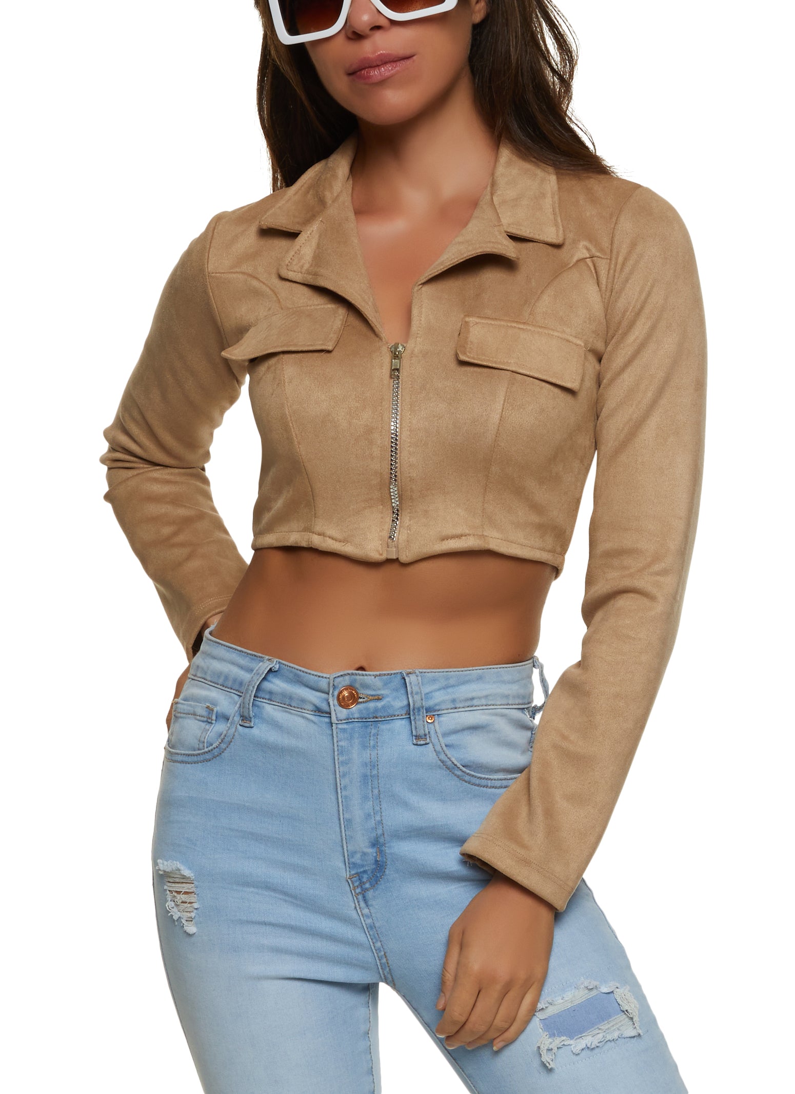 Suede Crop Top 