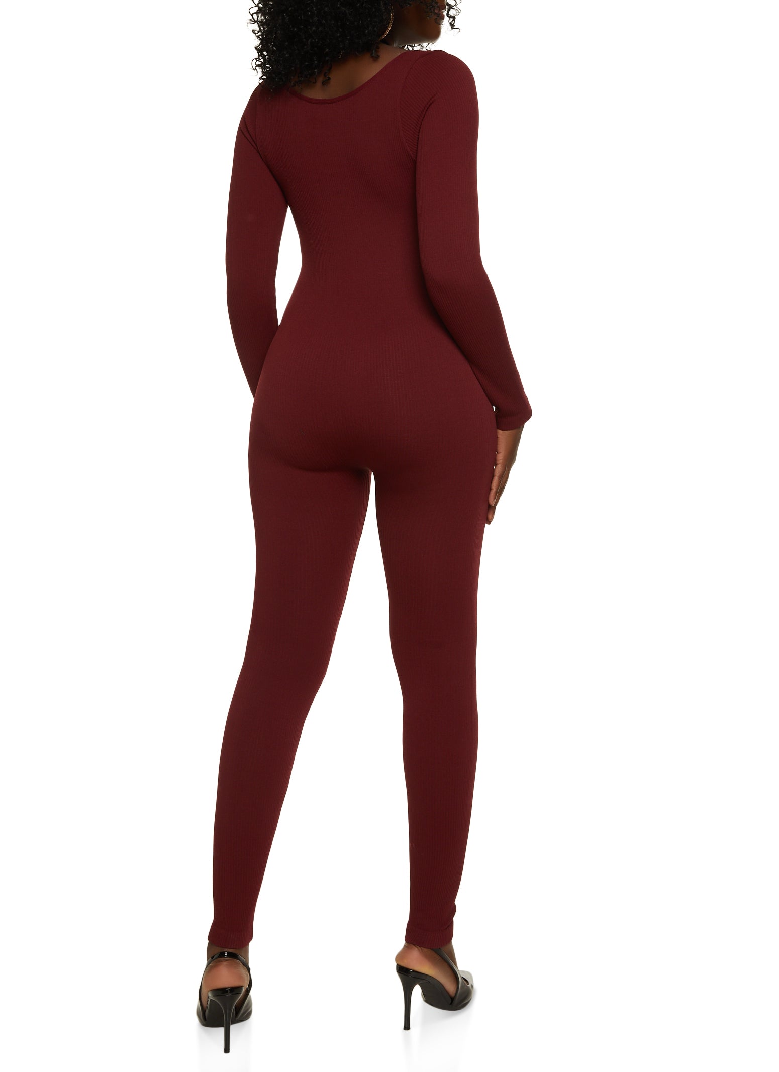 Solid Ribbed Seamless Jumpsuit