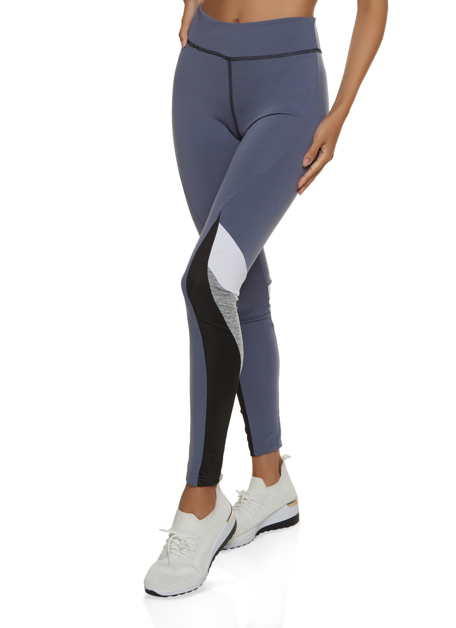 Buy Chkokko Teal Blue Color-Block Workout Leggings for Women Online @ Tata  CLiQ