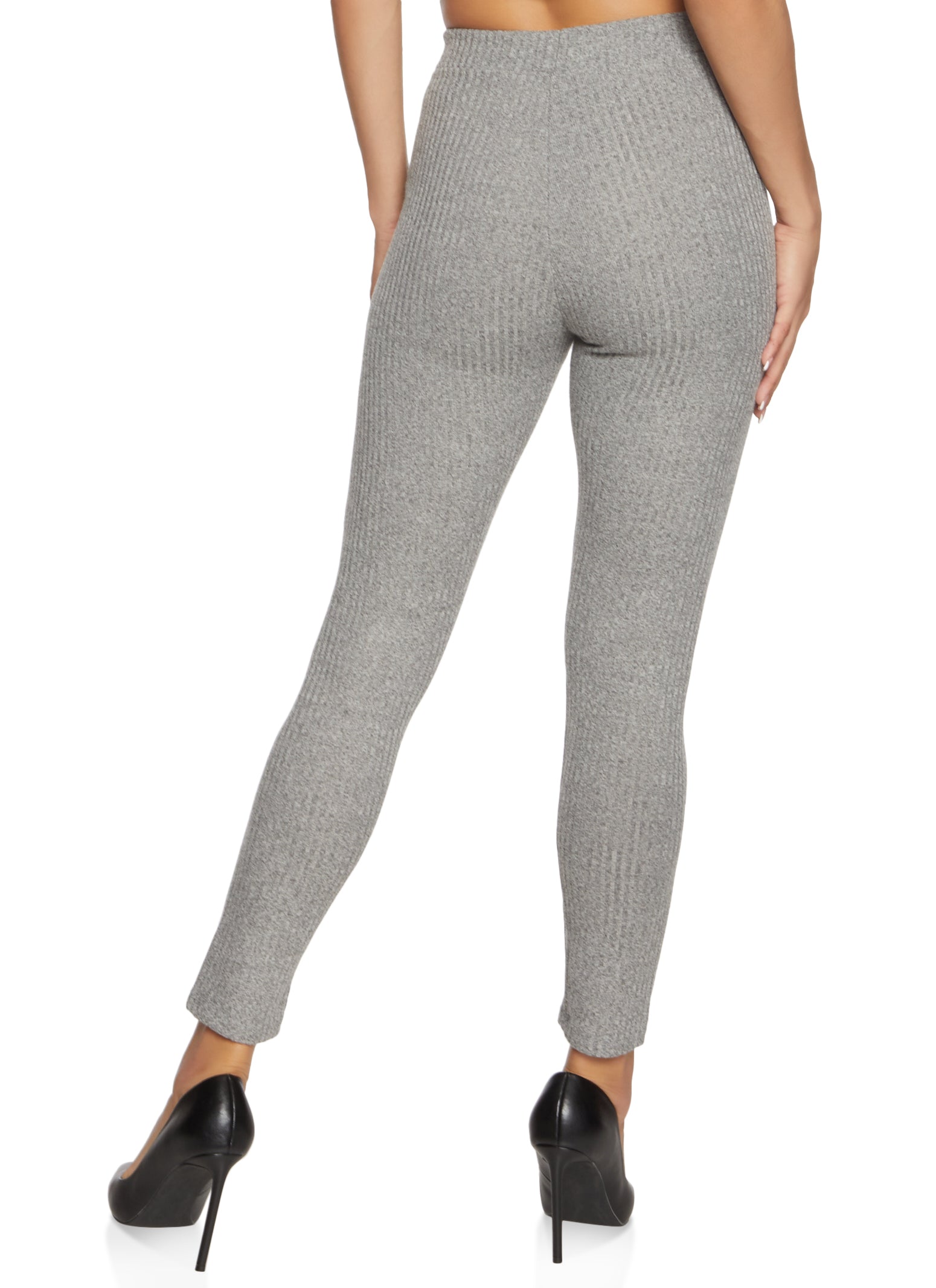 Ribbed Knit Marled Leggings