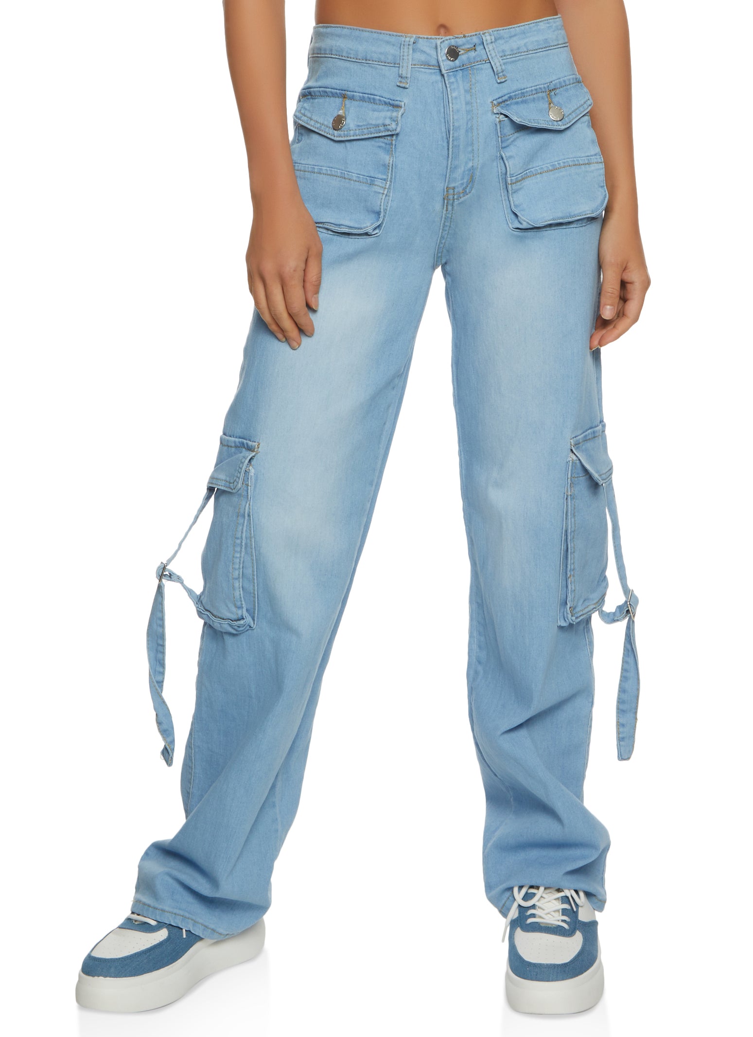 Fashion Men's Lace-up Waist Jeans Trendy Light Blue Cargo Pants - China Denim  Jeans and Denim Jeans Men price