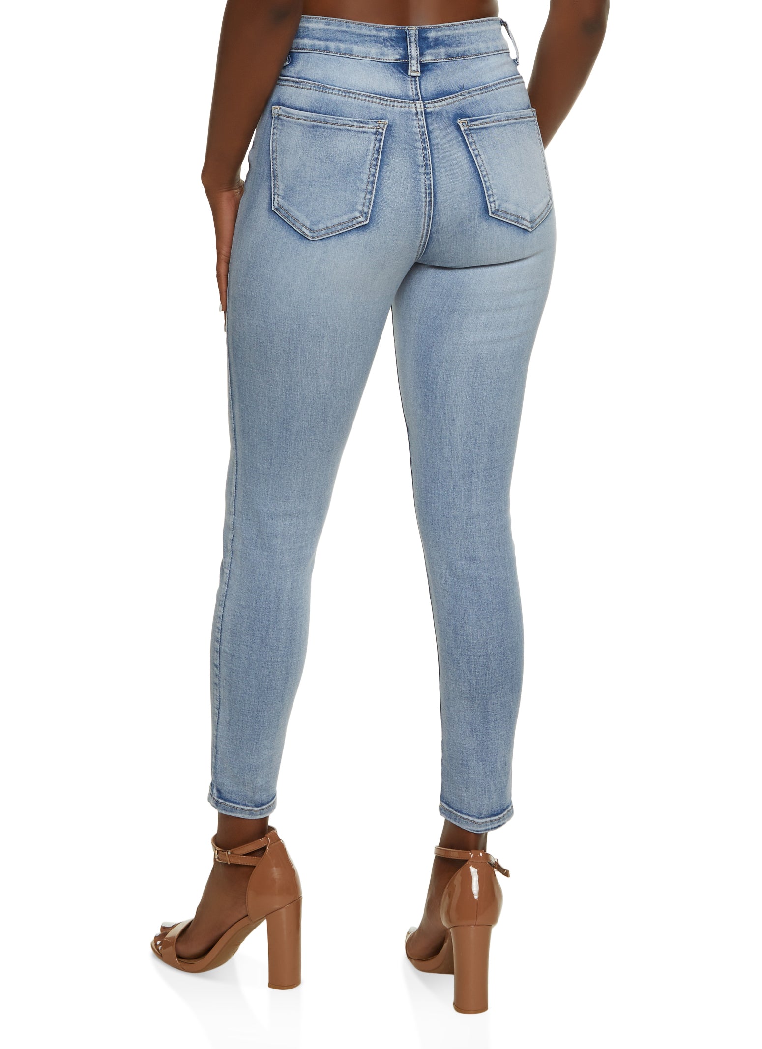 WAX Whiskered Ankle Skinny Jeans