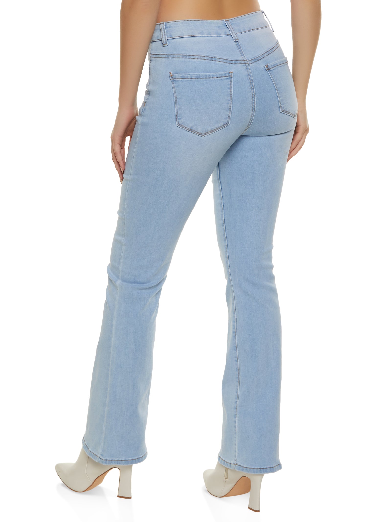 Solid Bootcut Jeans