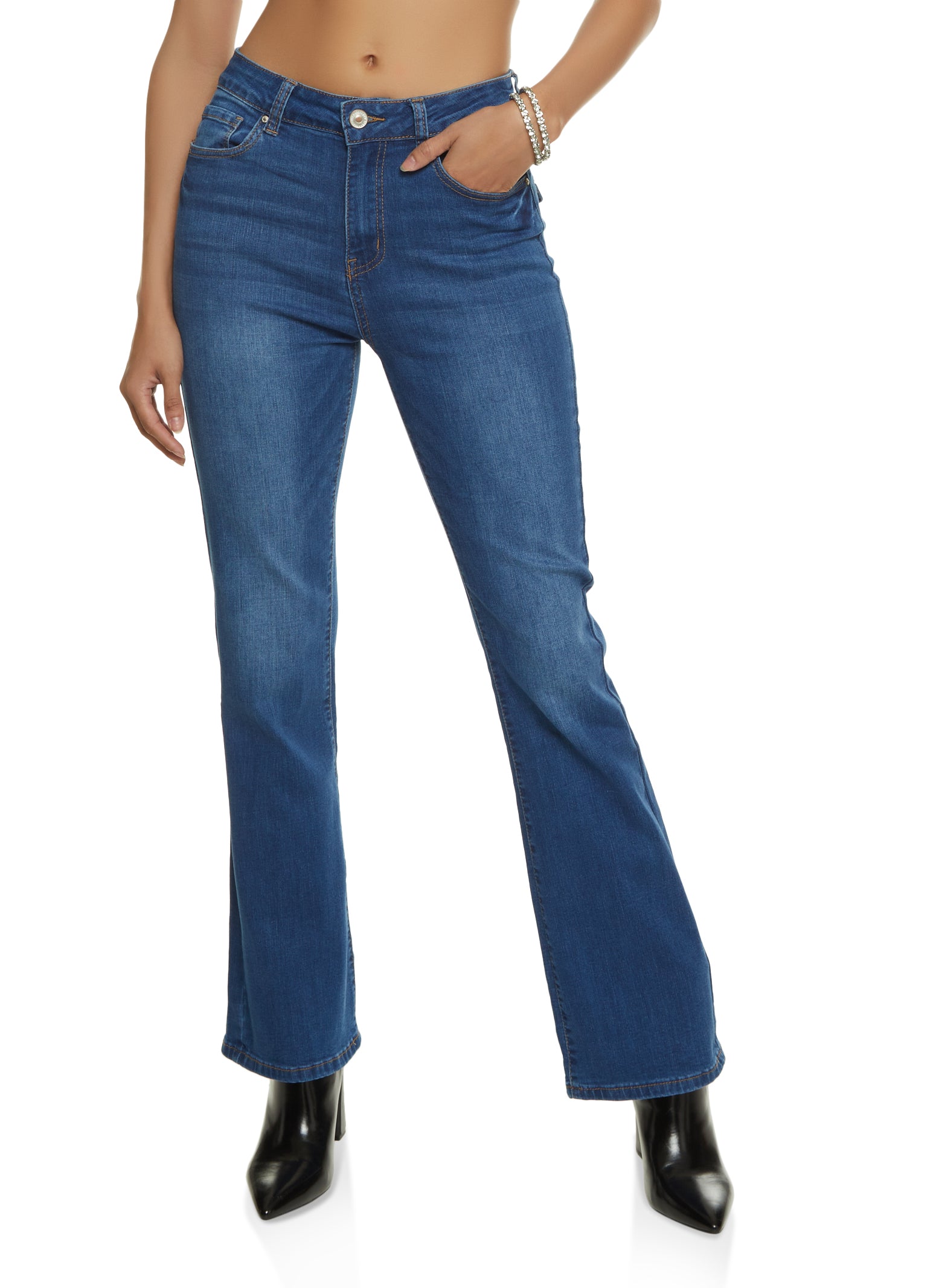 WAX Whiskered Boot Cut Jeans