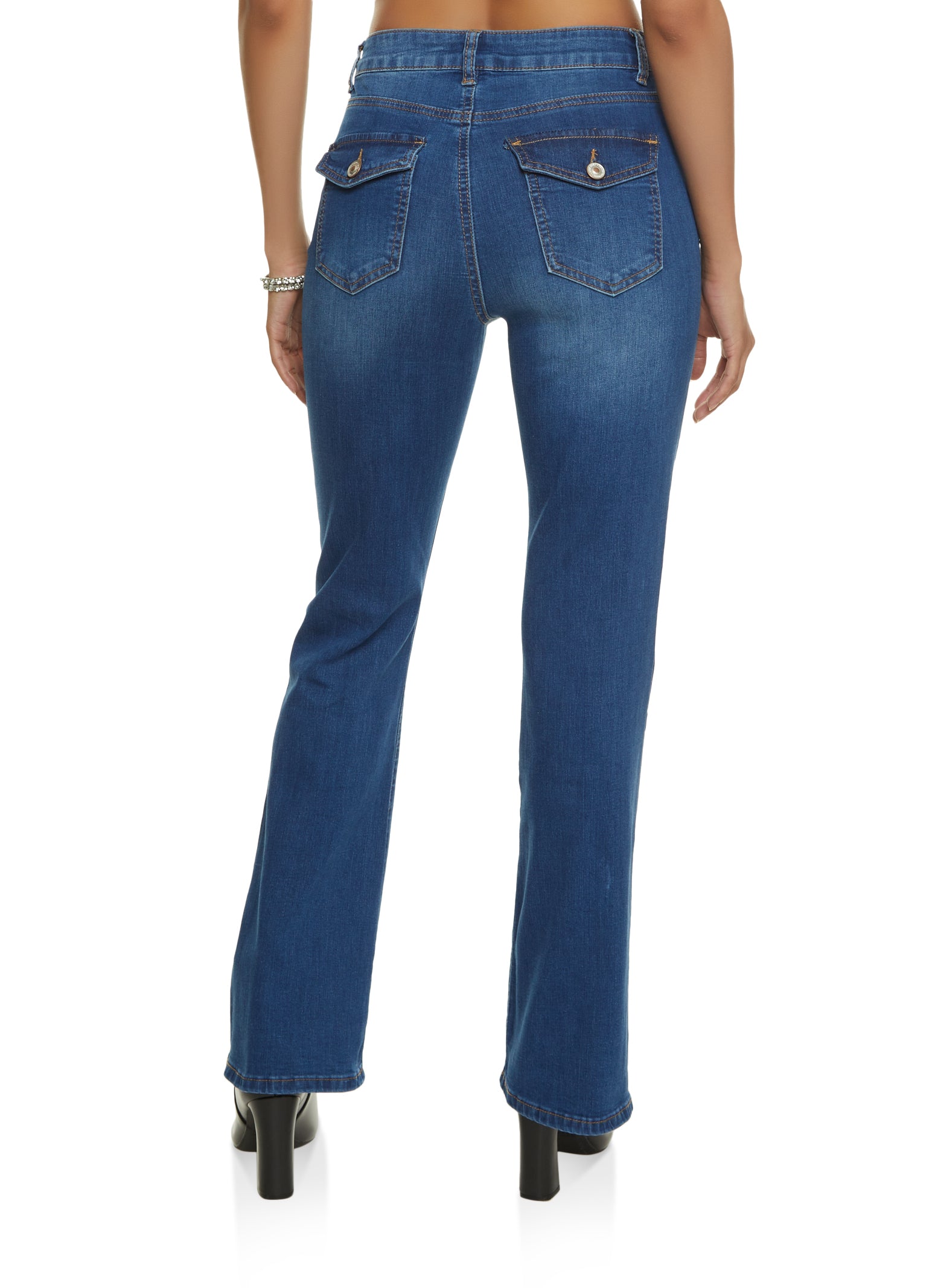 WAX Whiskered Boot Cut Jeans