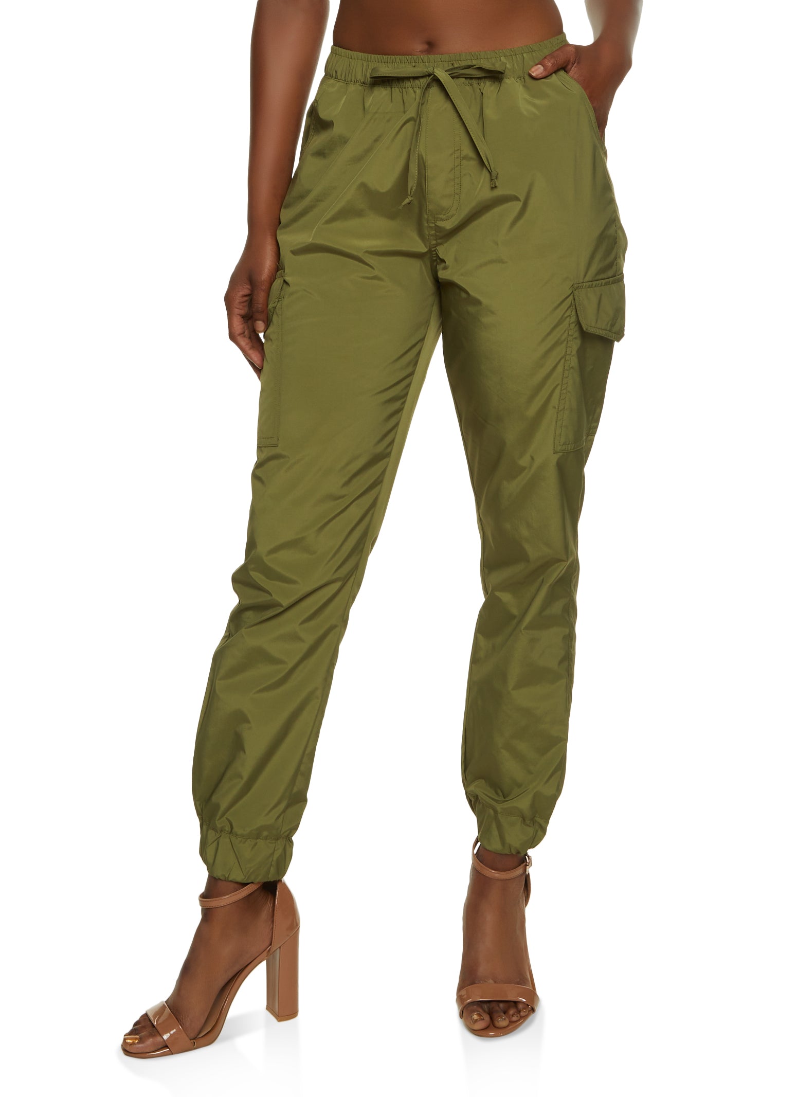 Nylon Cargo Pocket Joggers