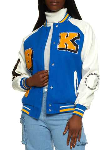 Letterman Jacket Year Chenille Patch Block please Note the Size